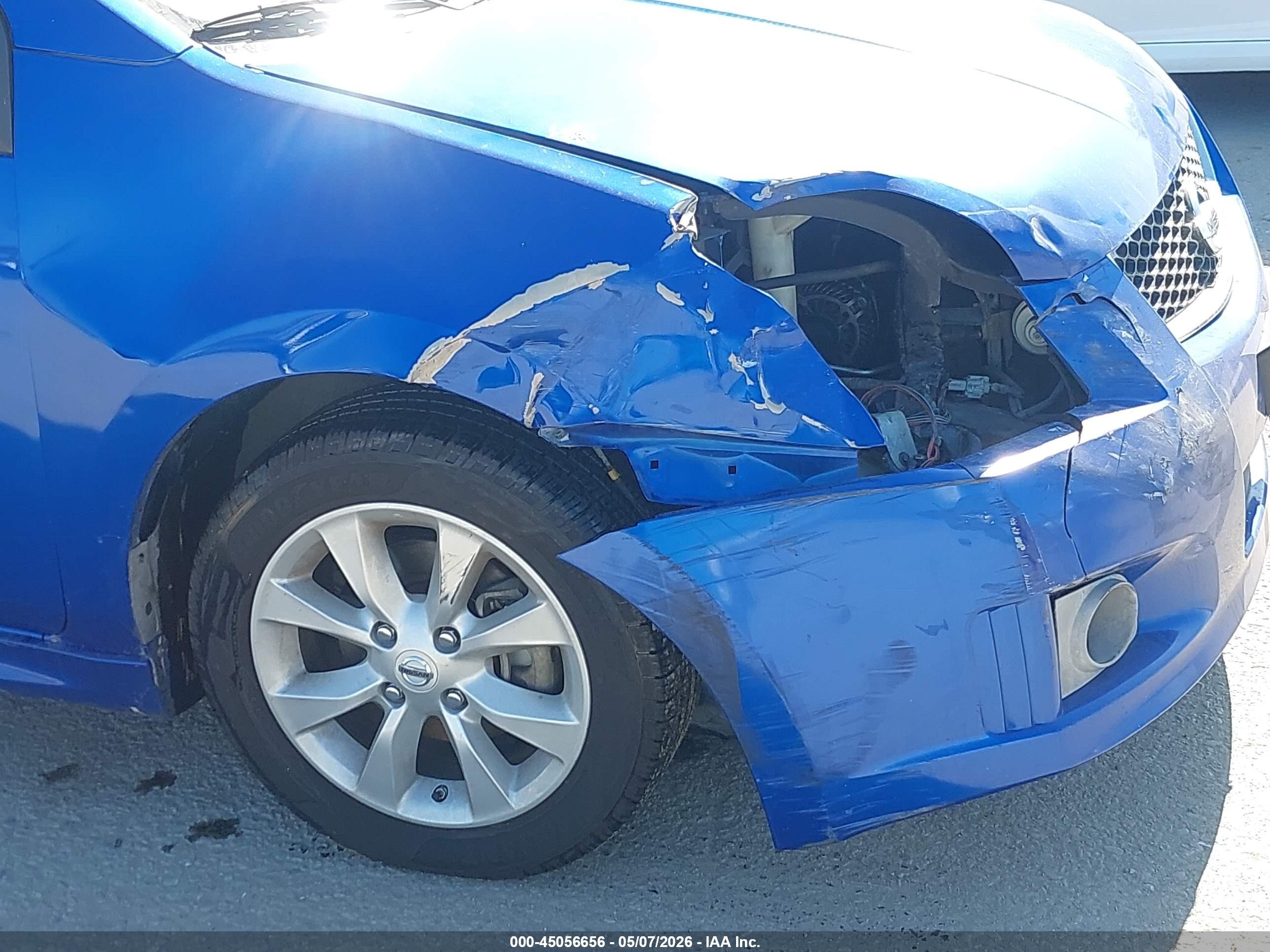 2012 Nissan Sentra 2.0 Sr Blue vin: 3N1AB6AP2CL761278