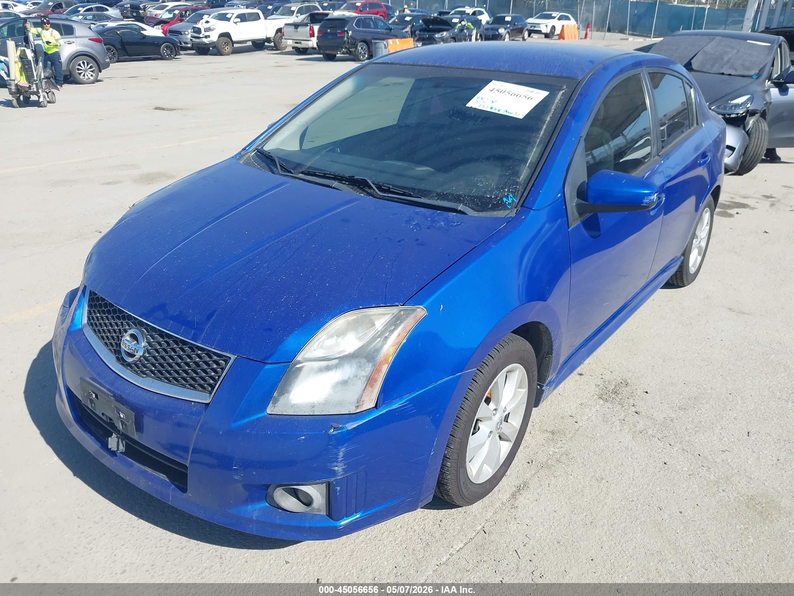 2012 Nissan Sentra 2.0 Sr Blue vin: 3N1AB6AP2CL761278