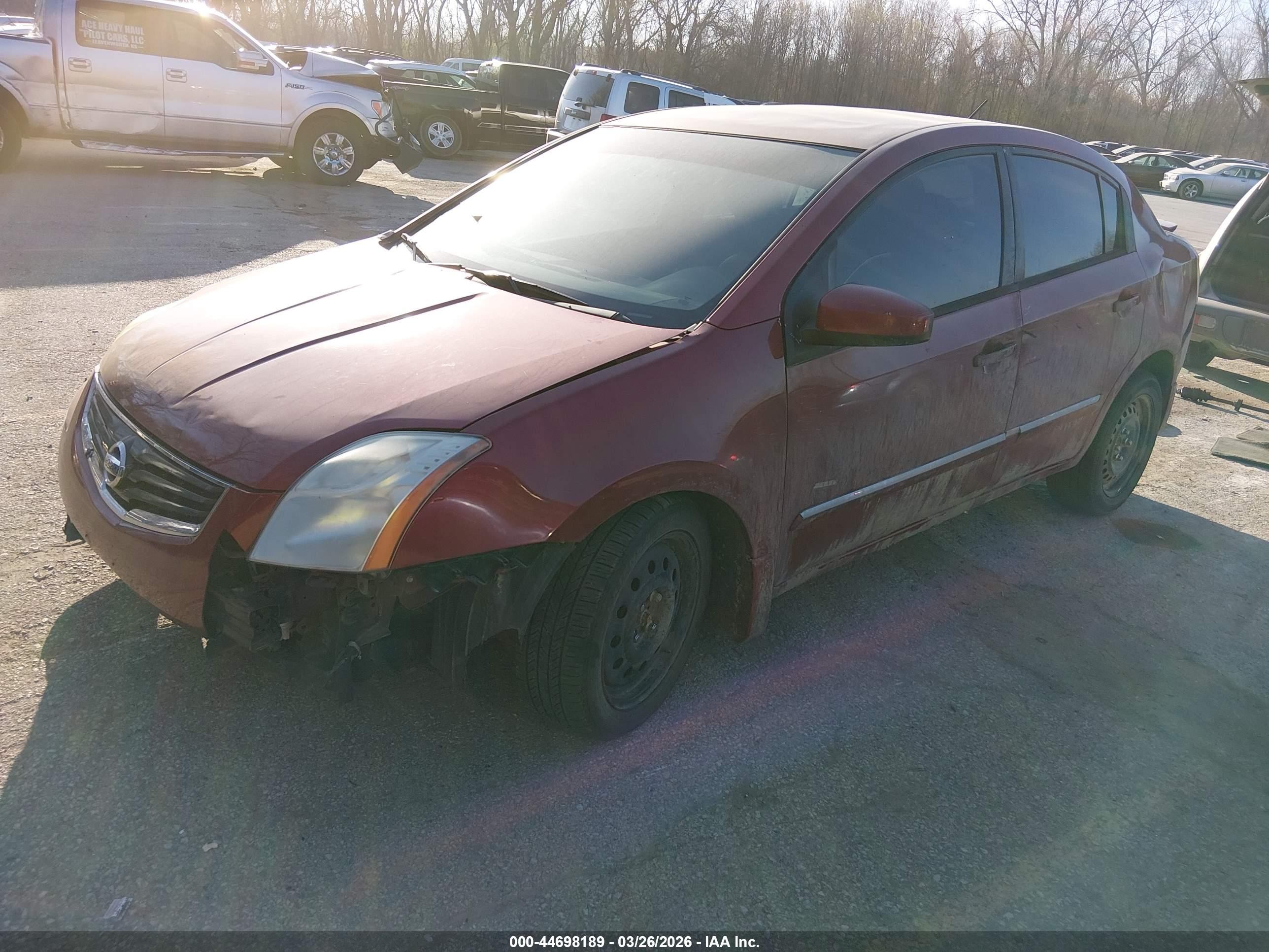 2012 Nissan Sentra 2.0 S Красный vin: 3N1AB6AP2CL785564