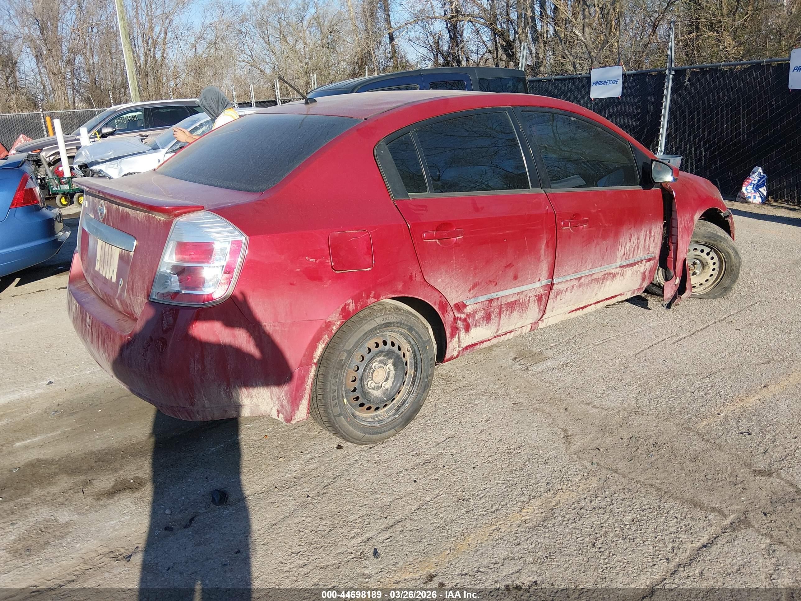 2012 Nissan Sentra 2.0 S Красный vin: 3N1AB6AP2CL785564
