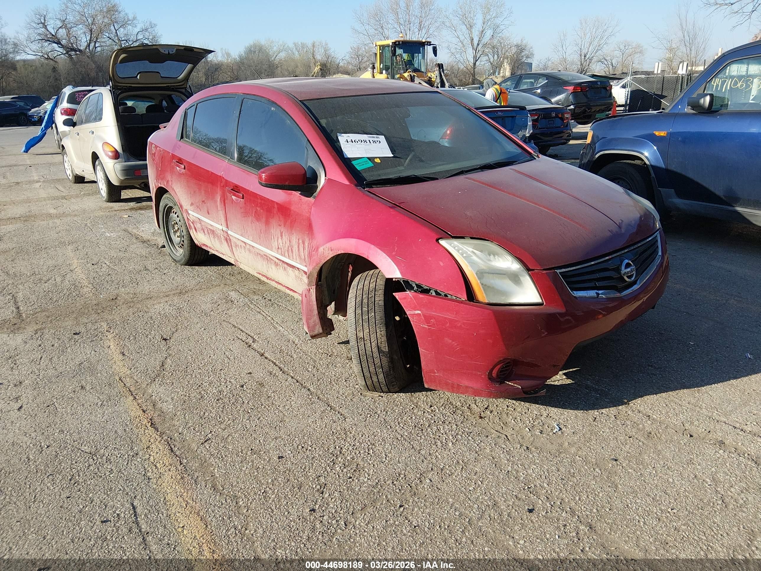 2012 Nissan Sentra 2.0 S Красный vin: 3N1AB6AP2CL785564