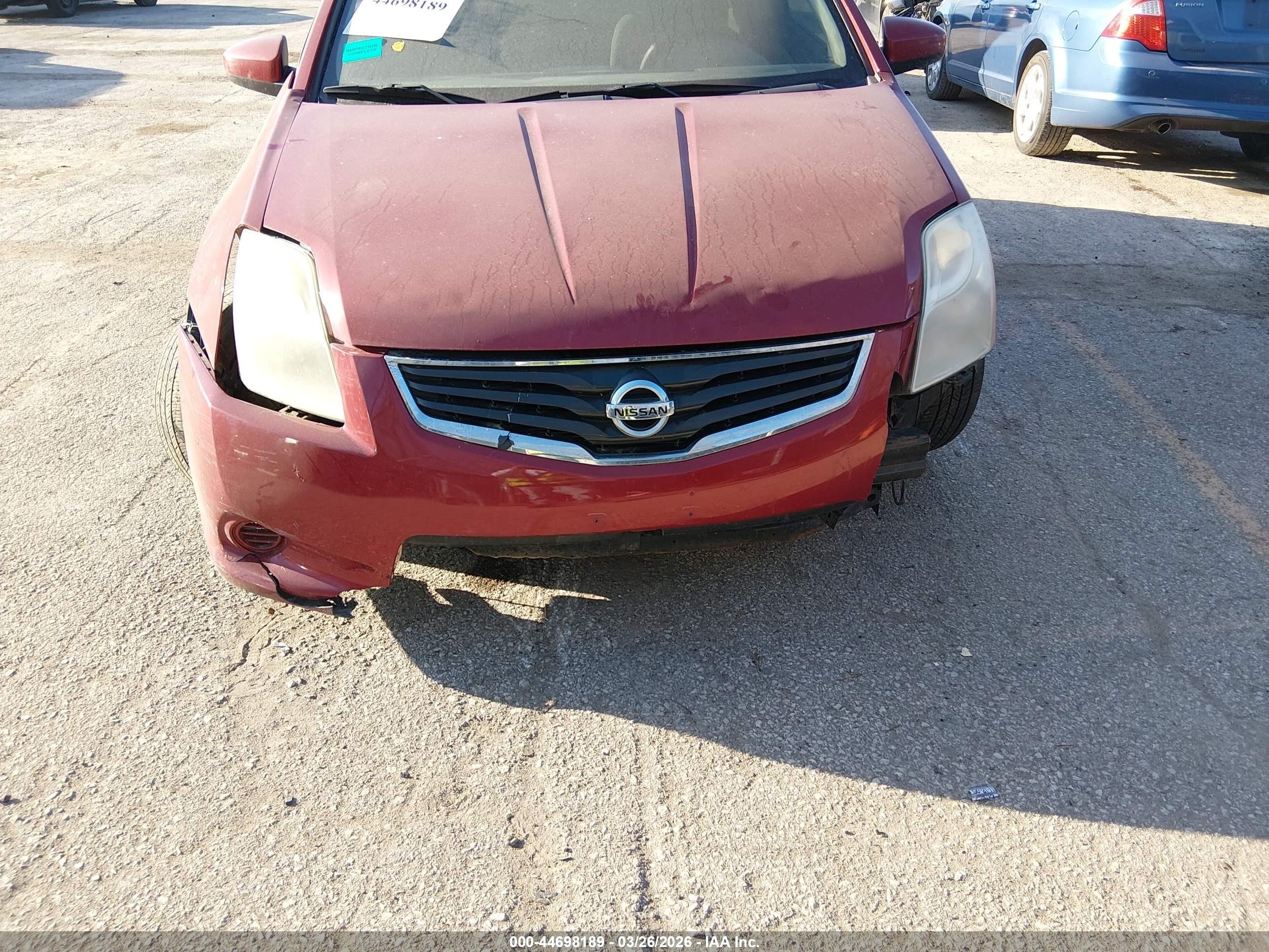 2012 Nissan Sentra 2.0 S Красный vin: 3N1AB6AP2CL785564