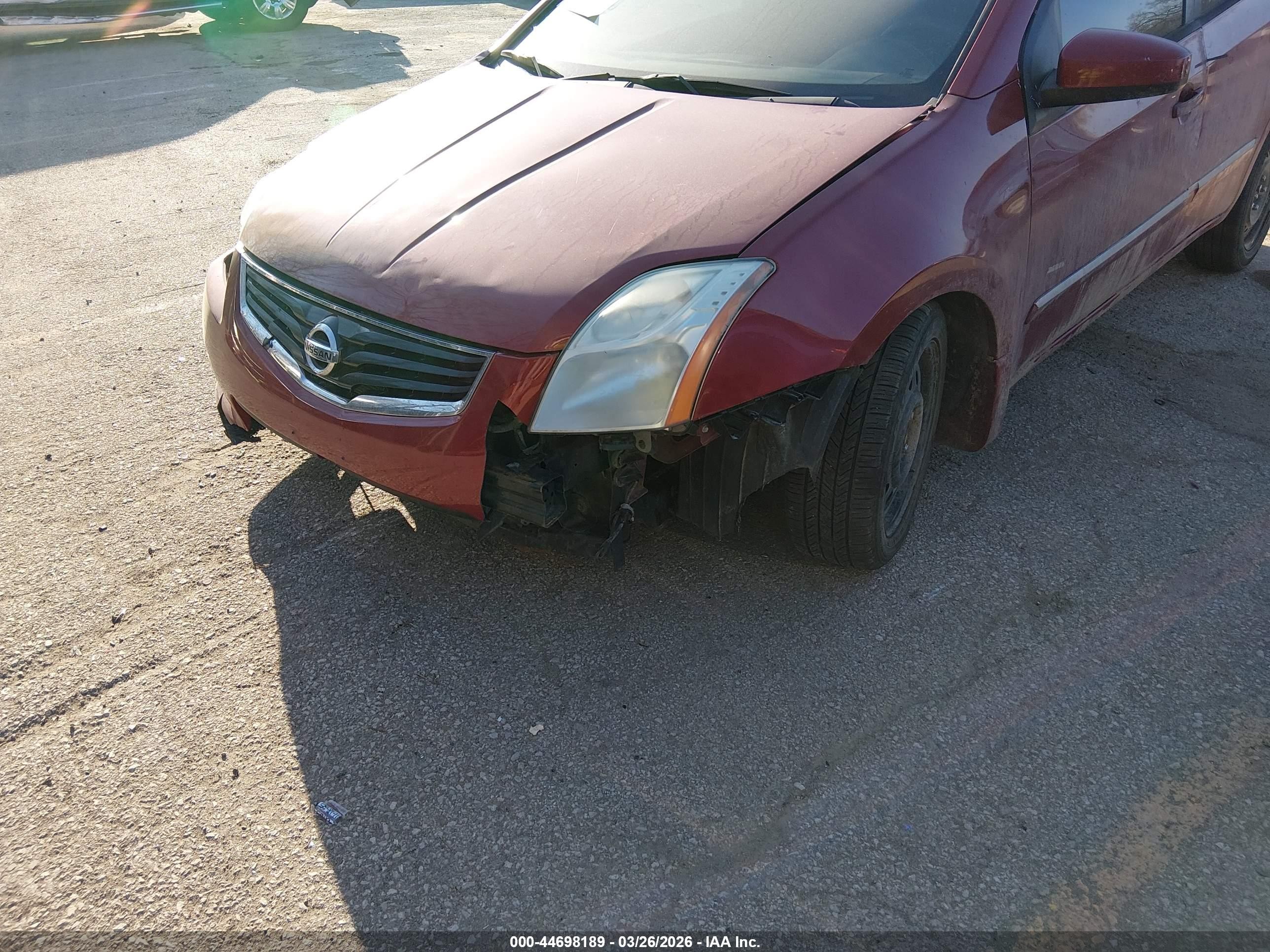2012 Nissan Sentra 2.0 S Красный vin: 3N1AB6AP2CL785564