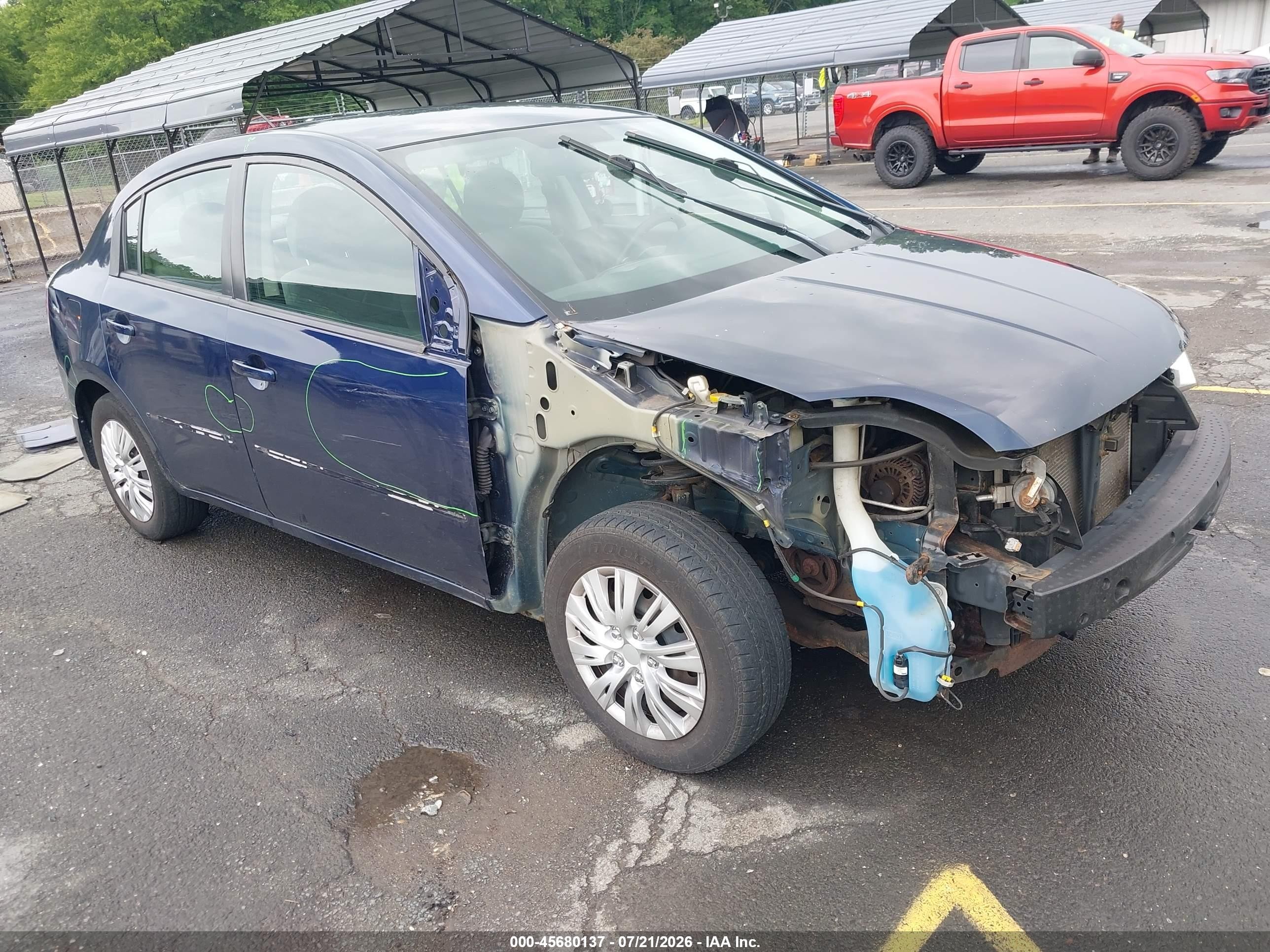 2010 Nissan Sentra 2.0 Blue vin: 3N1AB6AP3AL612598