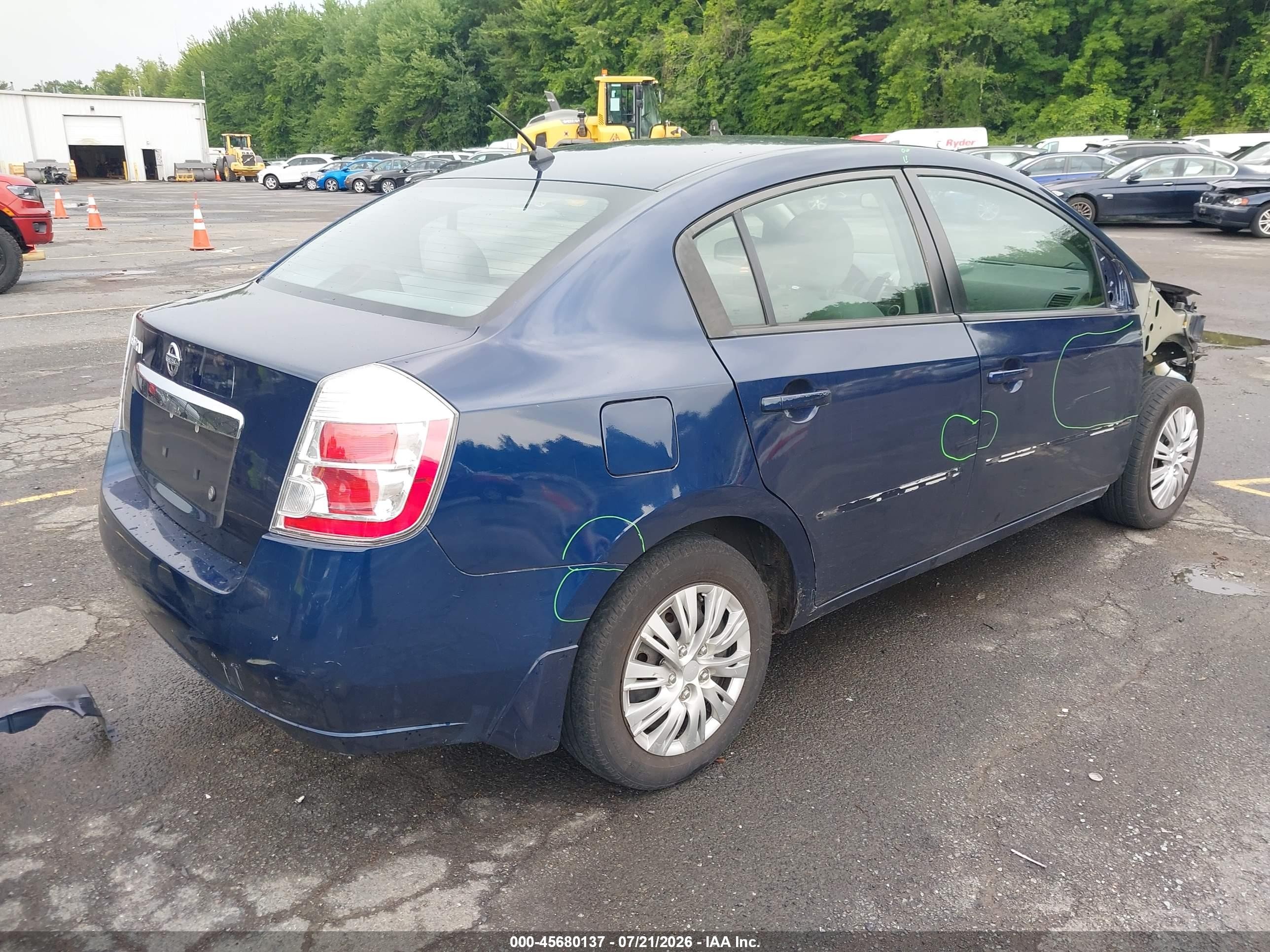 2010 Nissan Sentra 2.0 Blue vin: 3N1AB6AP3AL612598