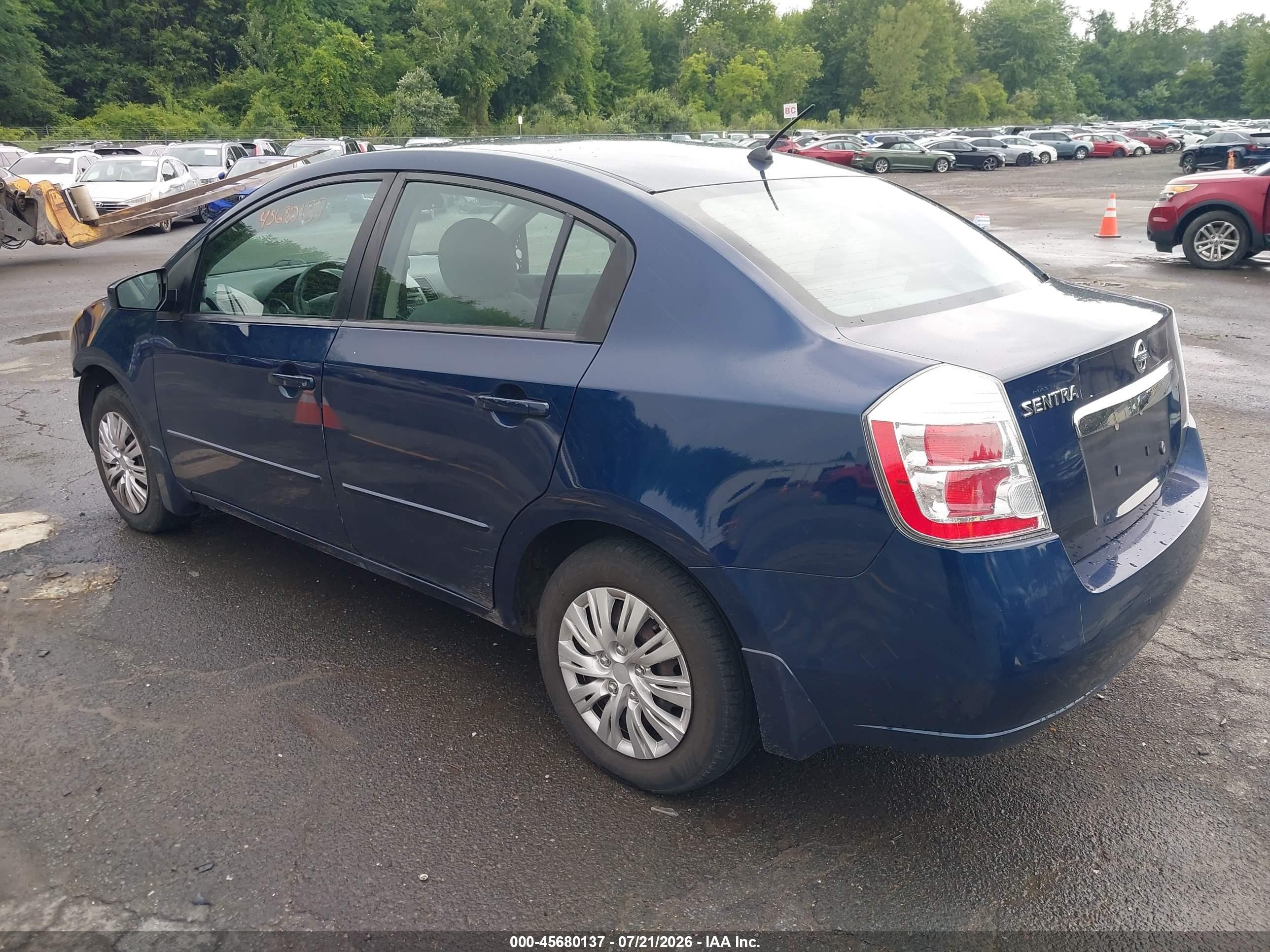 2010 Nissan Sentra 2.0 Blue vin: 3N1AB6AP3AL612598
