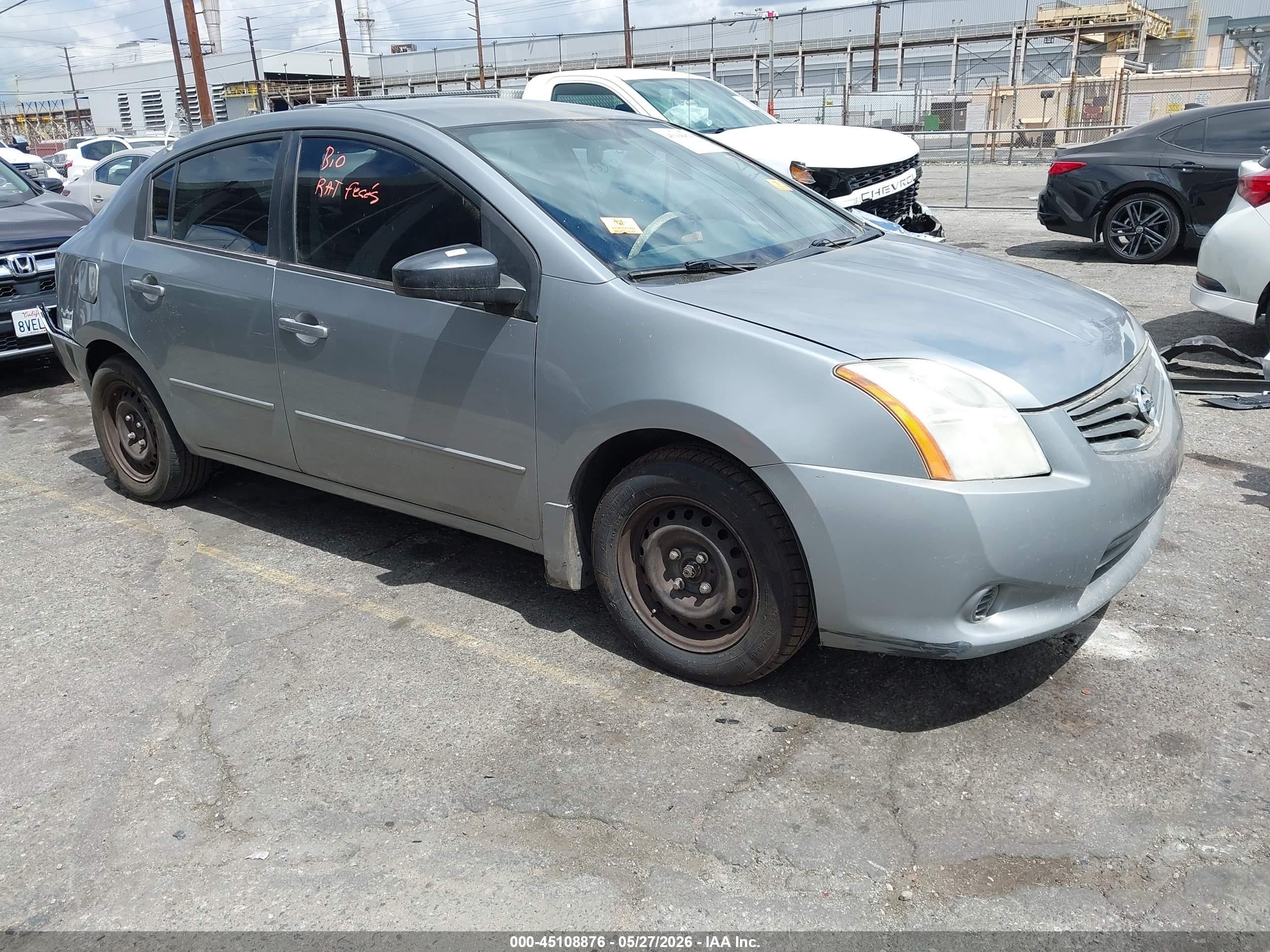 2010 Nissan Sentra 2.0/2.0s/sr/2.0sl Gray vin: 3N1AB6AP3AL697989