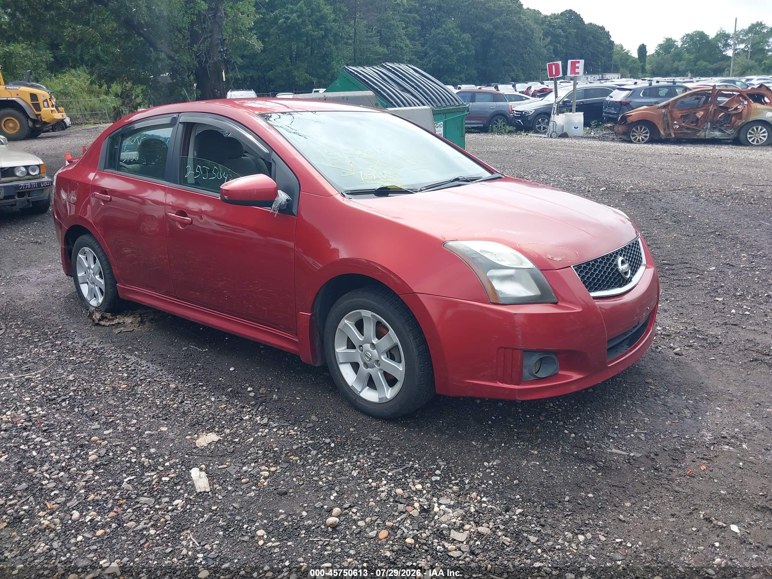 2011 Nissan Sentra 2.0sr Red vin: 3N1AB6AP3BL632870