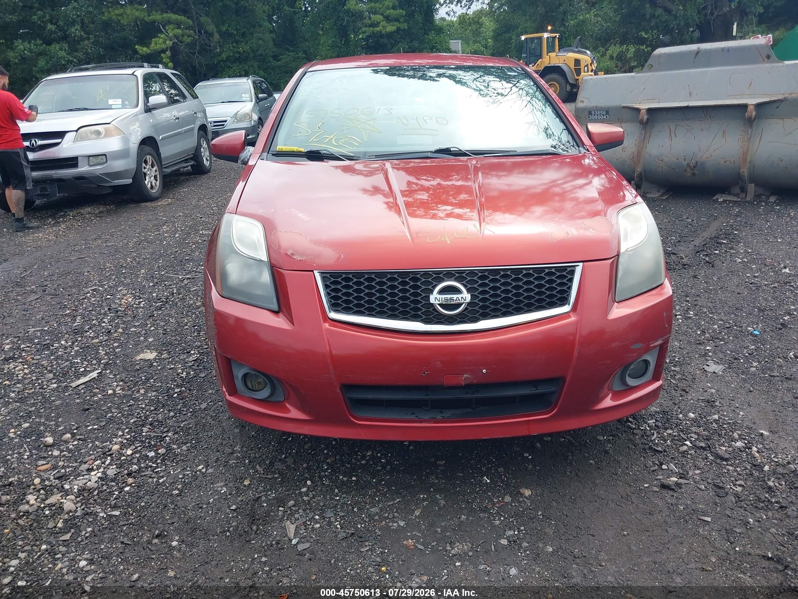 2011 Nissan Sentra 2.0sr Red vin: 3N1AB6AP3BL632870