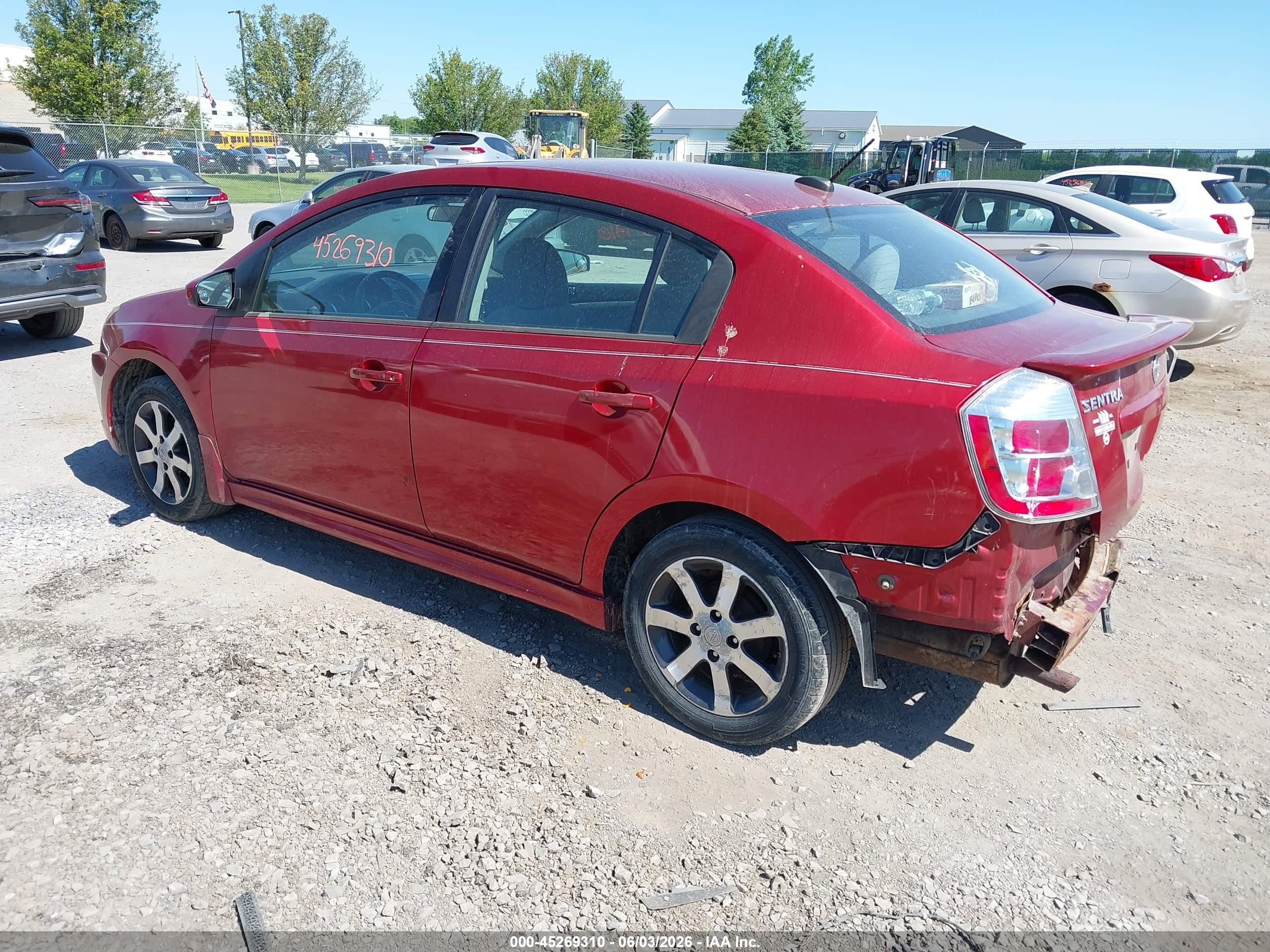 2011 Nissan Sentra 2.0sr Red vin: 3N1AB6AP3BL727039