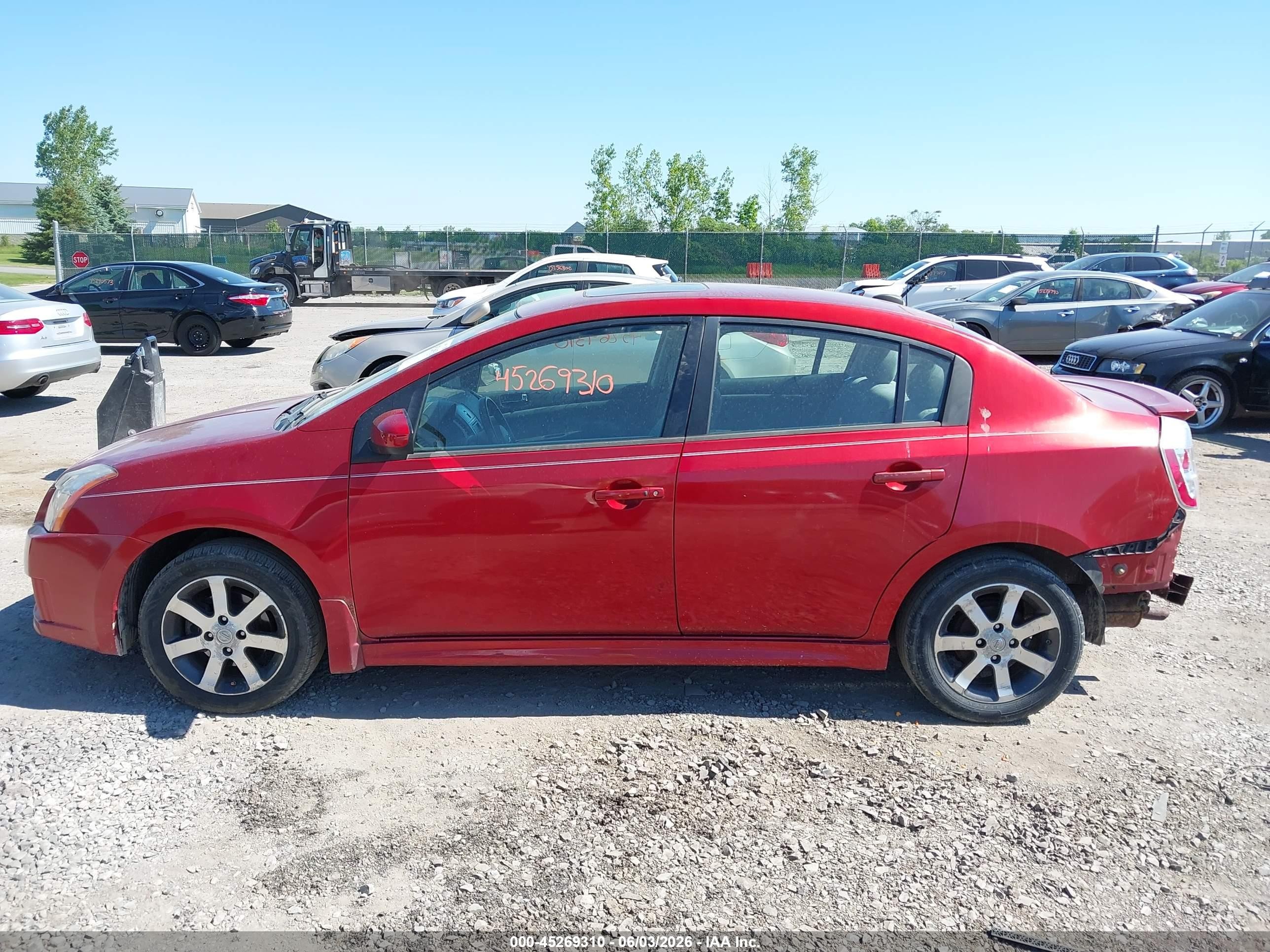 2011 Nissan Sentra 2.0sr Red vin: 3N1AB6AP3BL727039