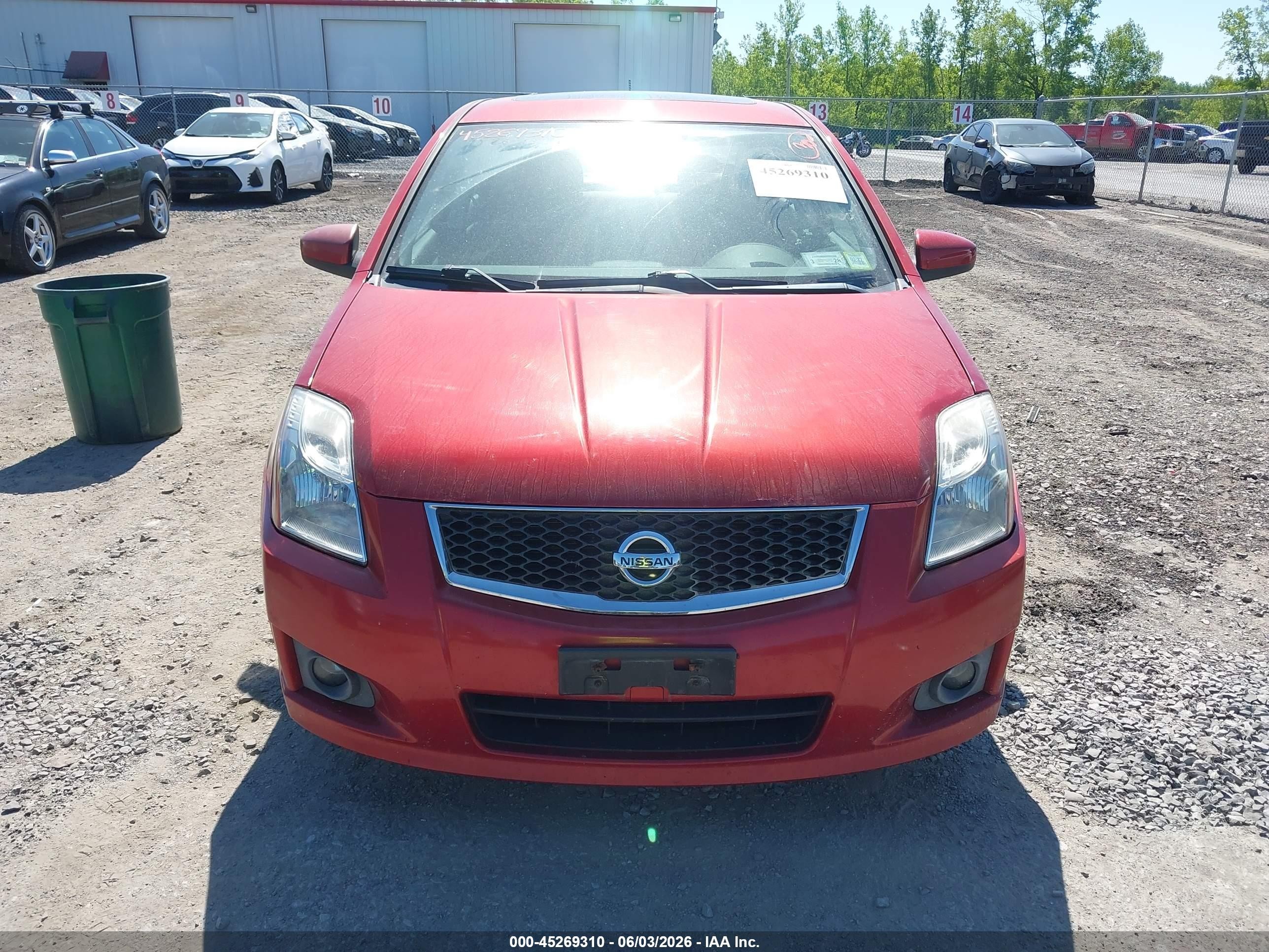 2011 Nissan Sentra 2.0sr Red vin: 3N1AB6AP3BL727039