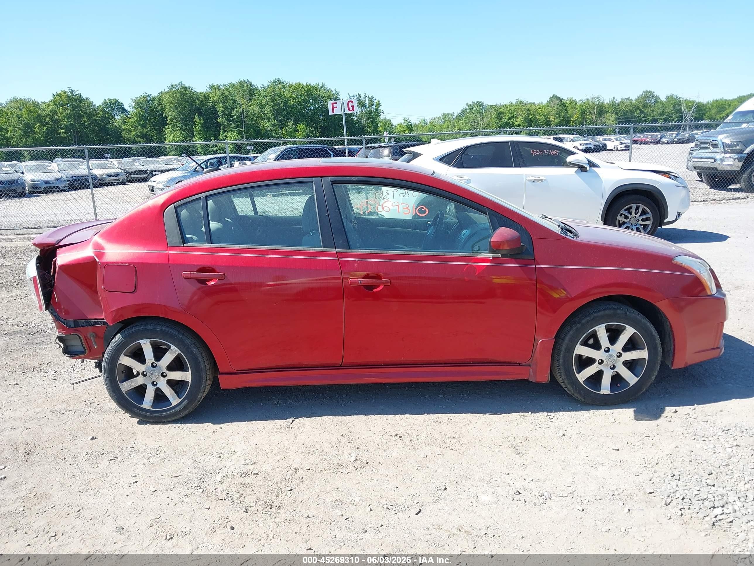 2011 Nissan Sentra 2.0sr Red vin: 3N1AB6AP3BL727039