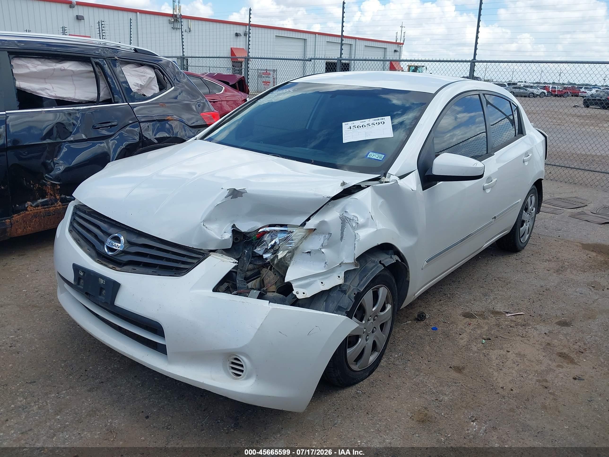 2011 Nissan Sentra 2.0s Белый vin: 3N1AB6AP3BL727719