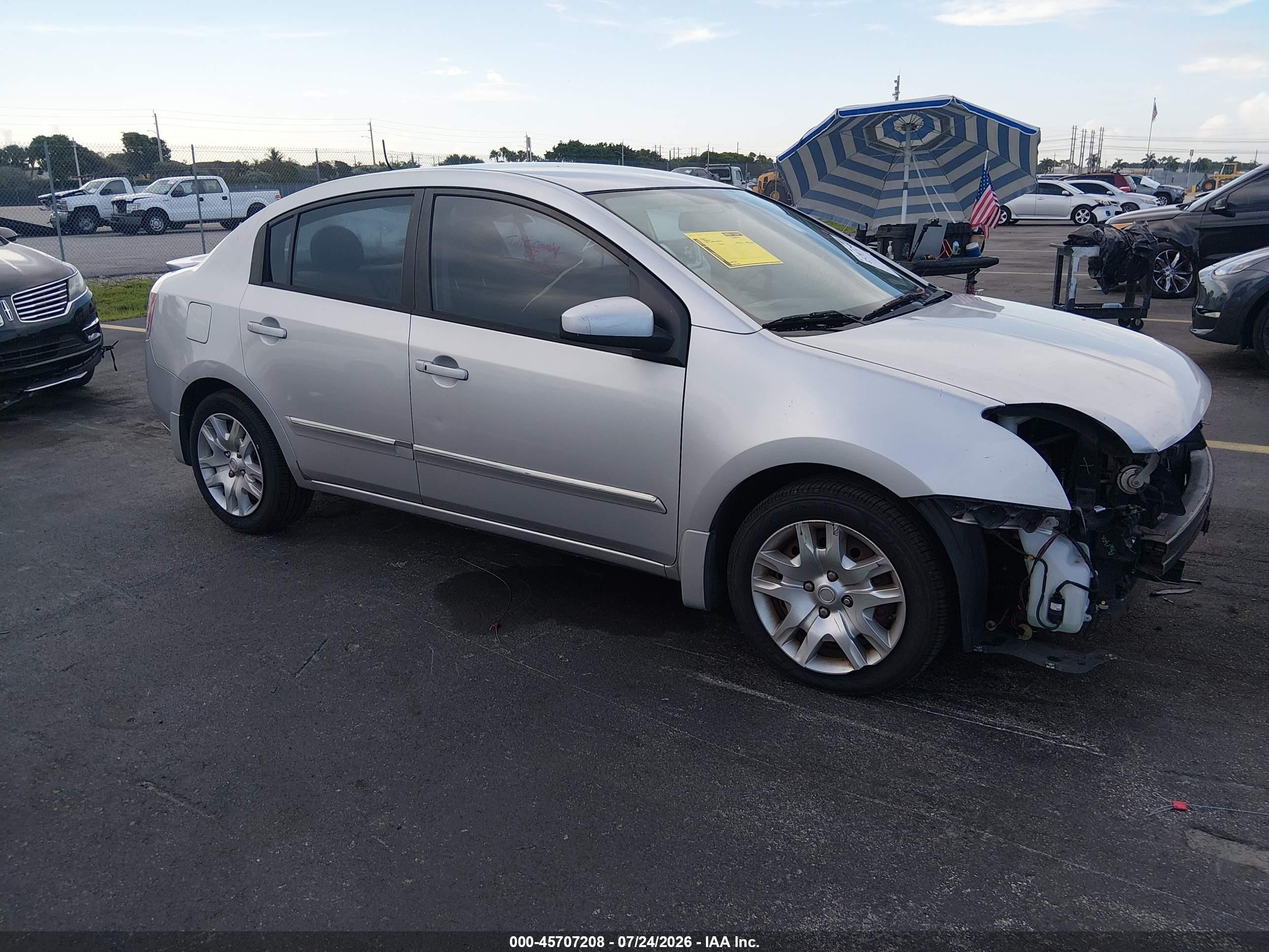 2012 Nissan Sentra 2.0 S Silver vin: 3N1AB6AP3CL612233