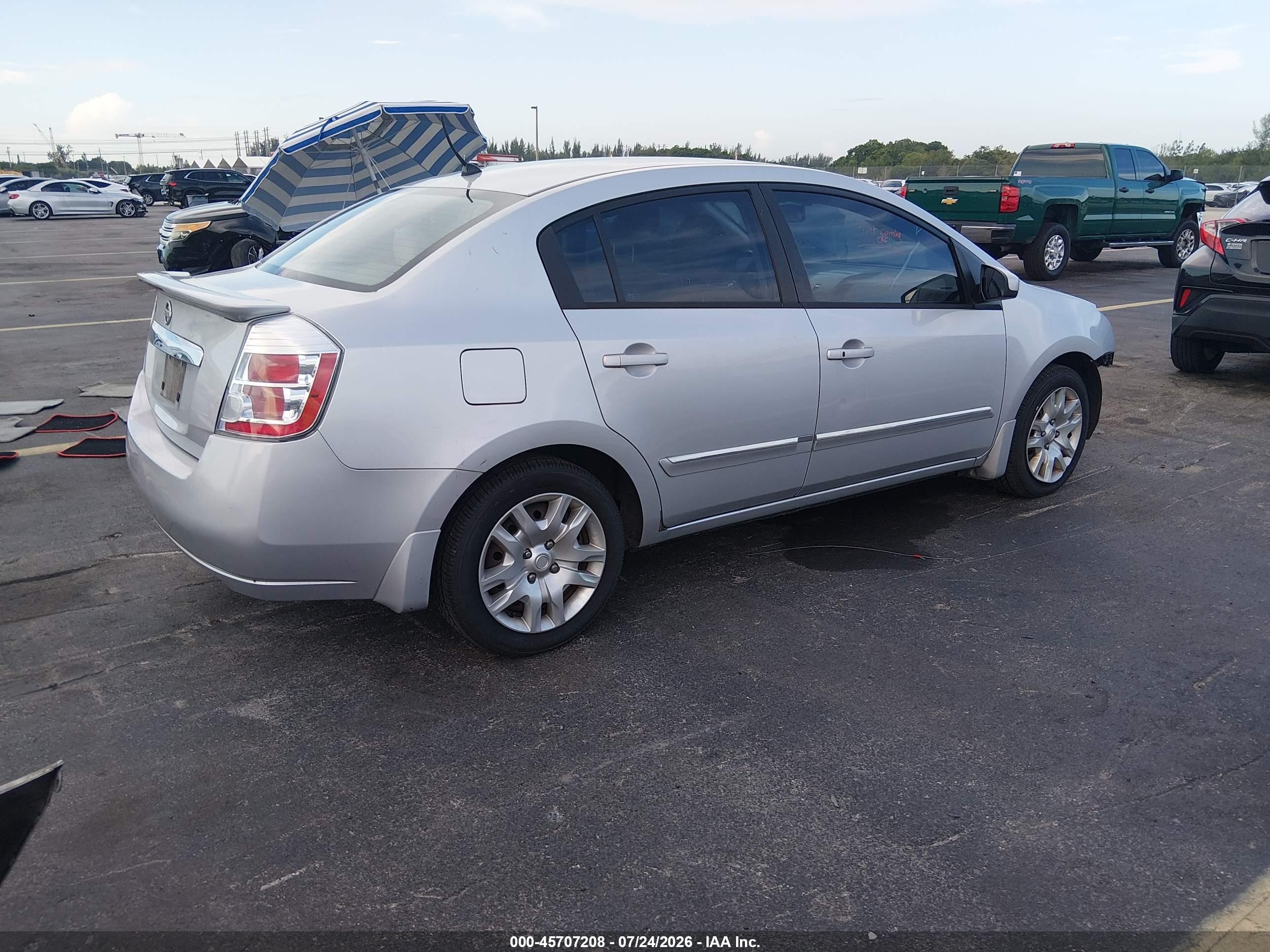 2012 Nissan Sentra 2.0 S Silver vin: 3N1AB6AP3CL612233