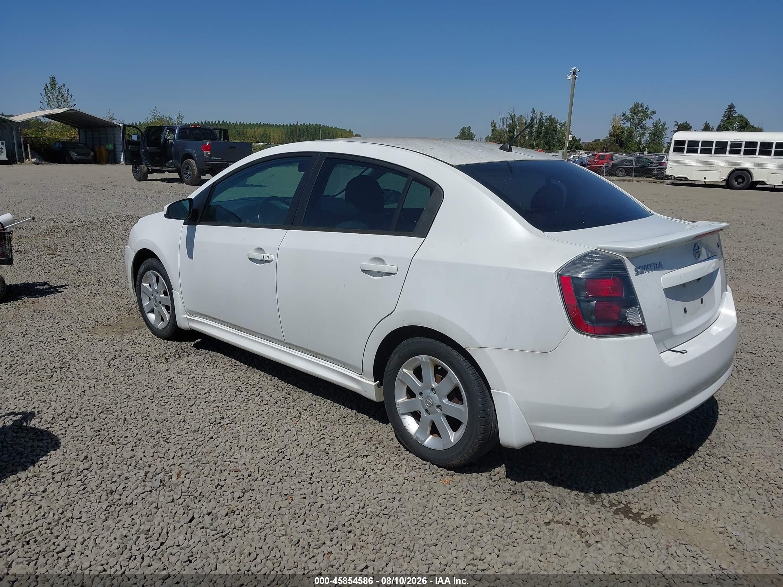 2012 Nissan Sentra 2.0 Sr White vin: 3N1AB6AP3CL622552