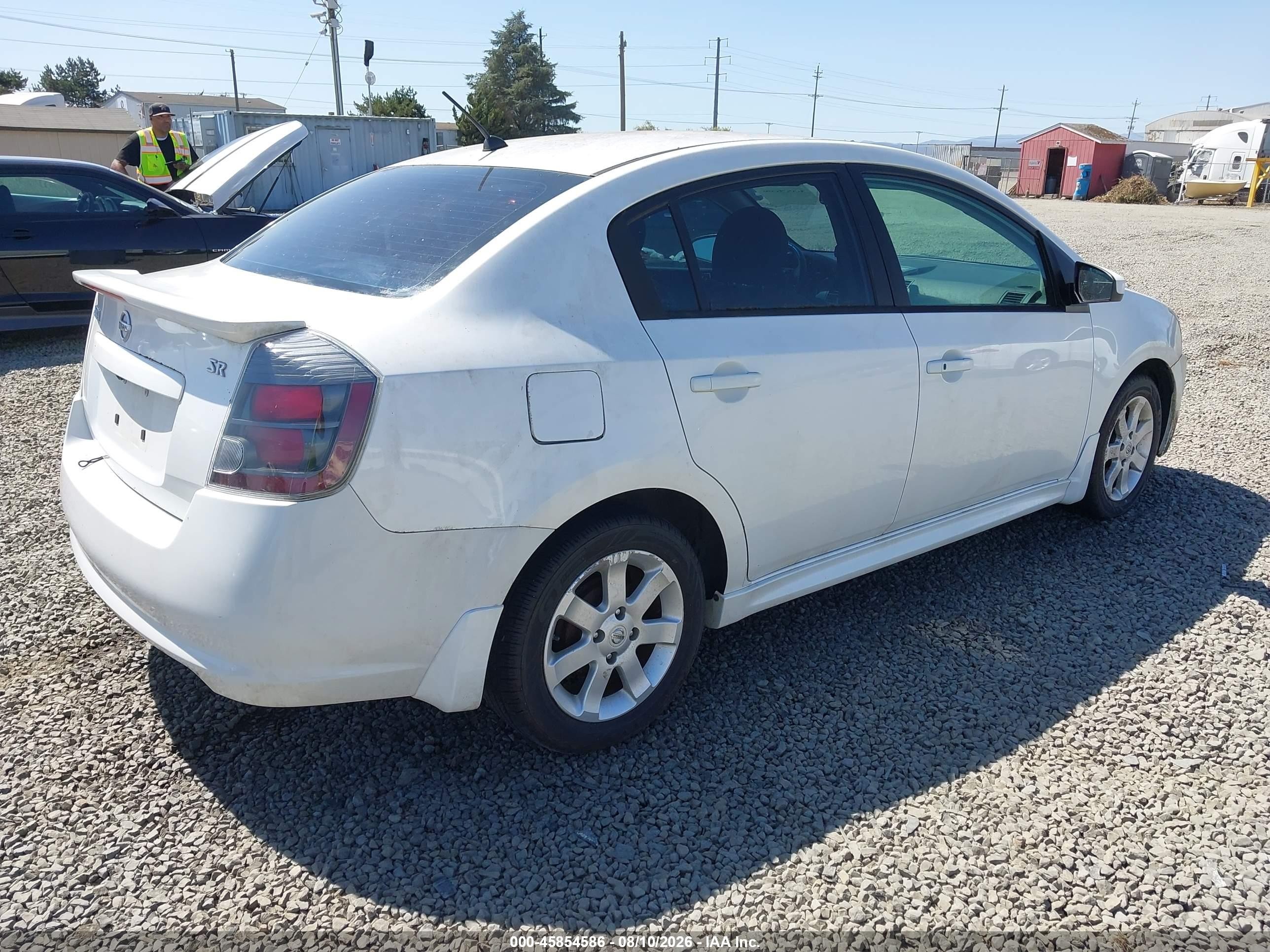 2012 Nissan Sentra 2.0 Sr White vin: 3N1AB6AP3CL622552