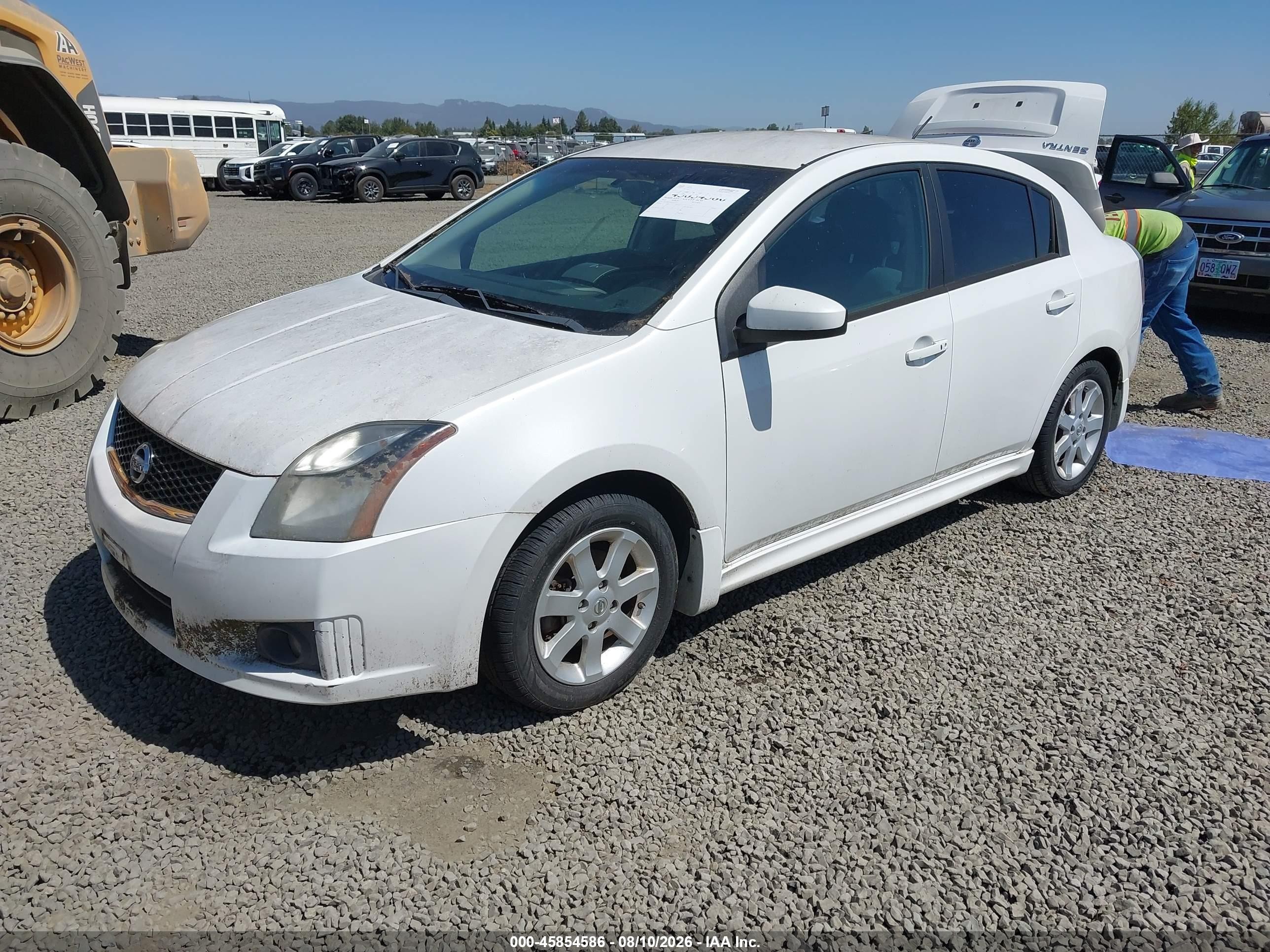 2012 Nissan Sentra 2.0 Sr White vin: 3N1AB6AP3CL622552
