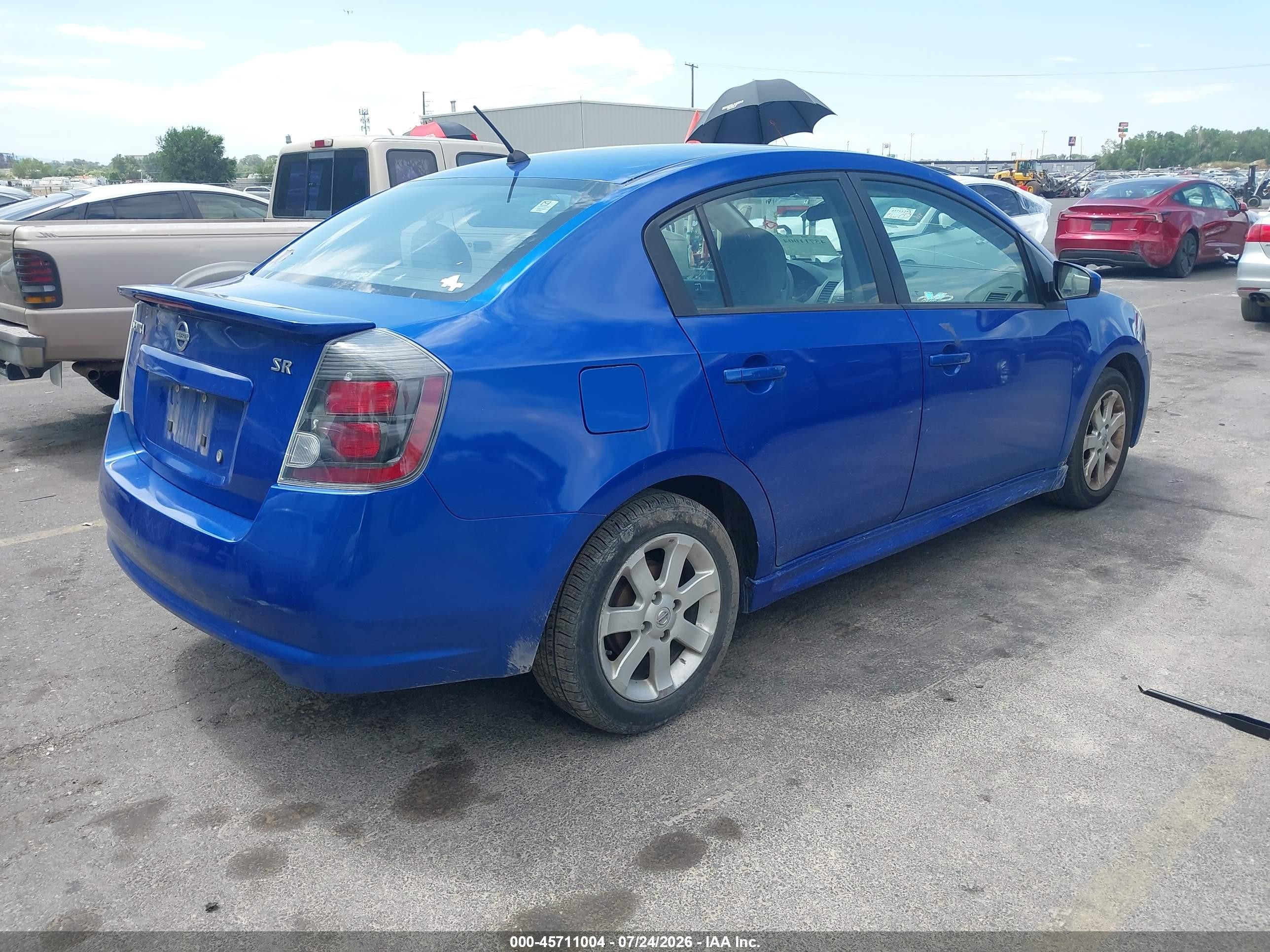 2012 Nissan Sentra 2.0 Sr Blue vin: 3N1AB6AP3CL637665