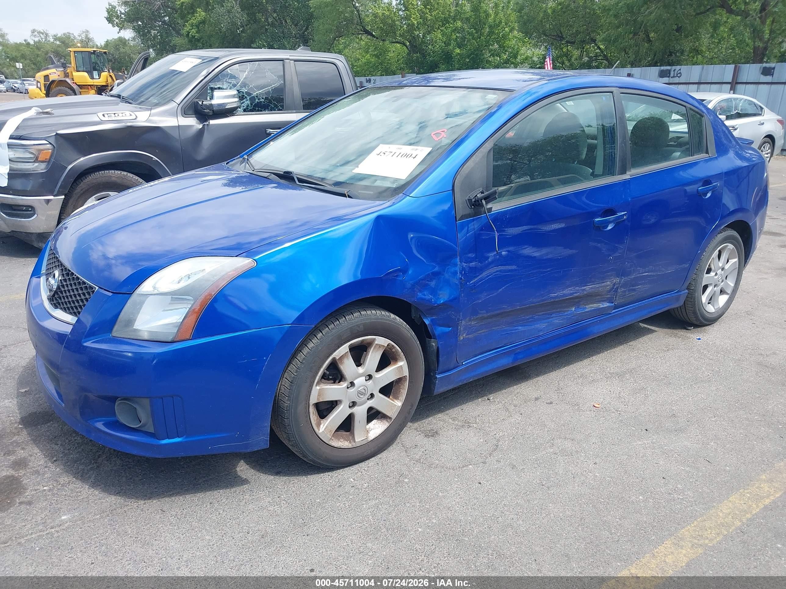 2012 Nissan Sentra 2.0 Sr Blue vin: 3N1AB6AP3CL637665