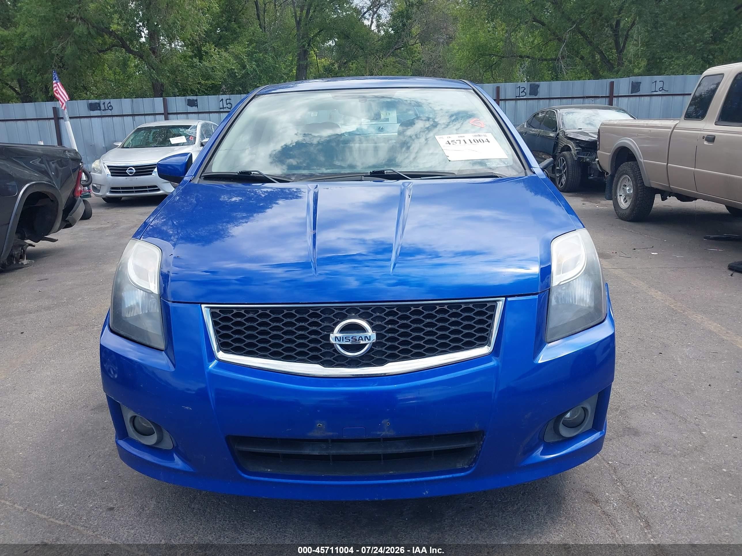 2012 Nissan Sentra 2.0 Sr Blue vin: 3N1AB6AP3CL637665