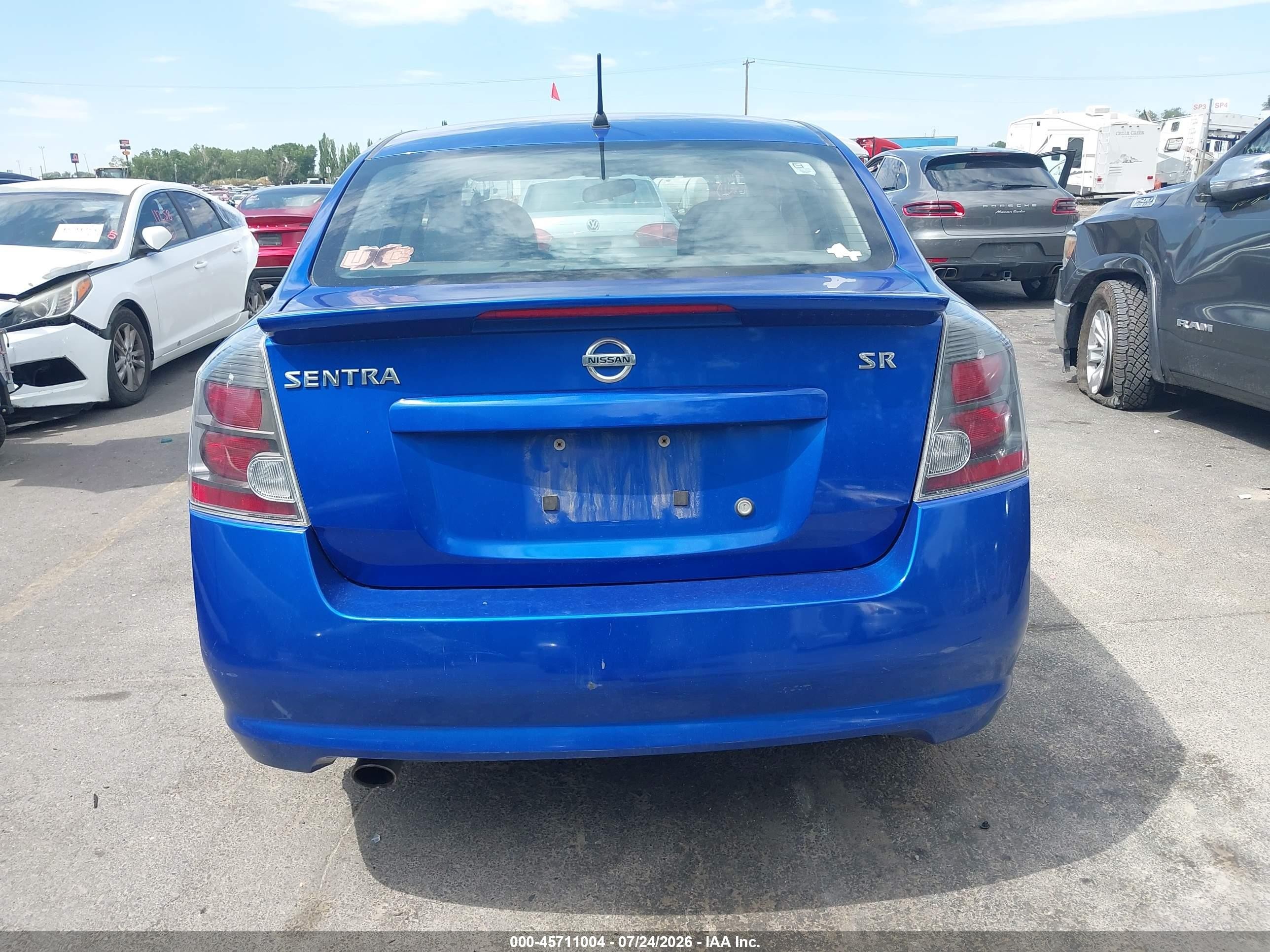 2012 Nissan Sentra 2.0 Sr Blue vin: 3N1AB6AP3CL637665