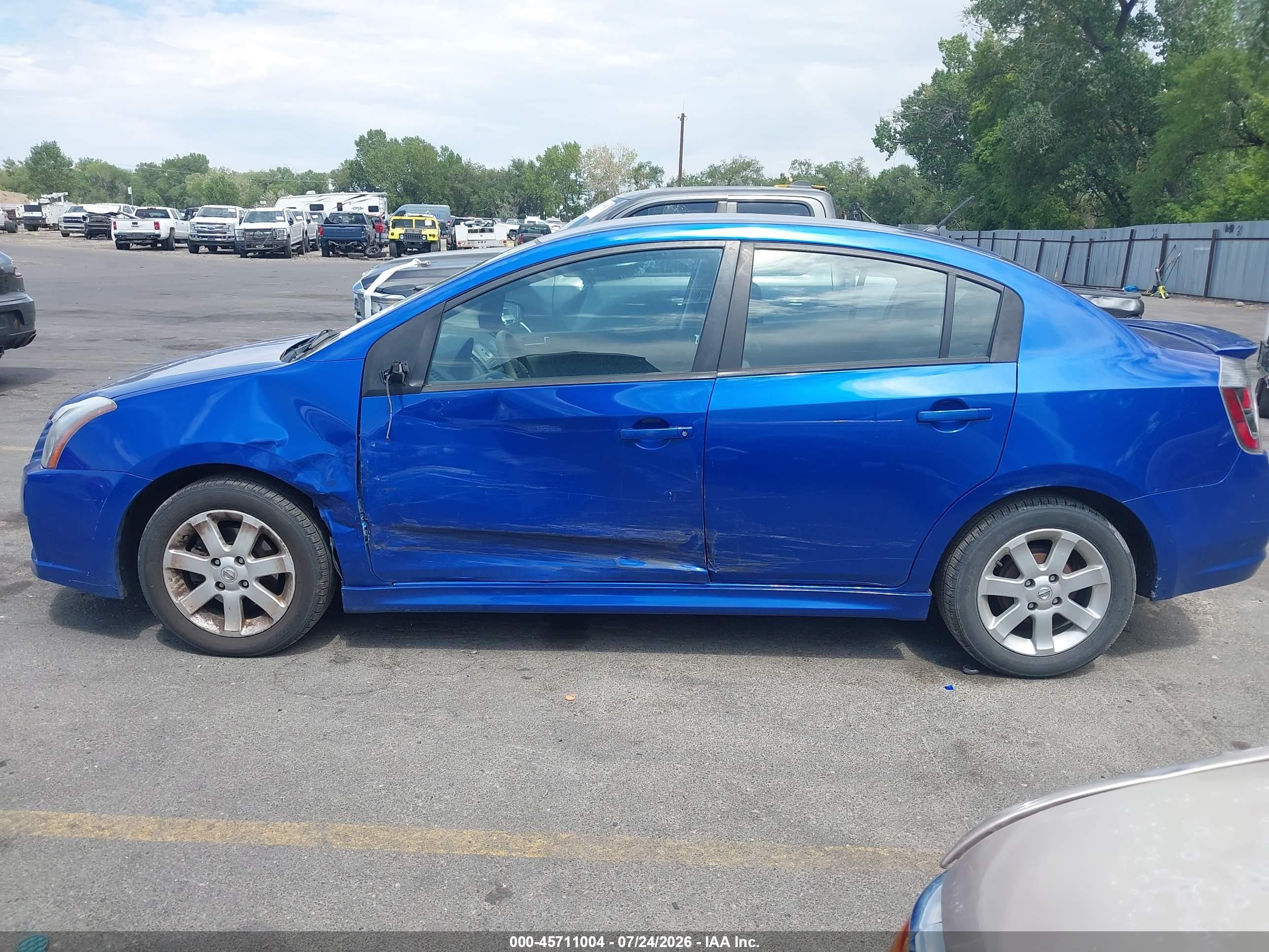 2012 Nissan Sentra 2.0 Sr Blue vin: 3N1AB6AP3CL637665