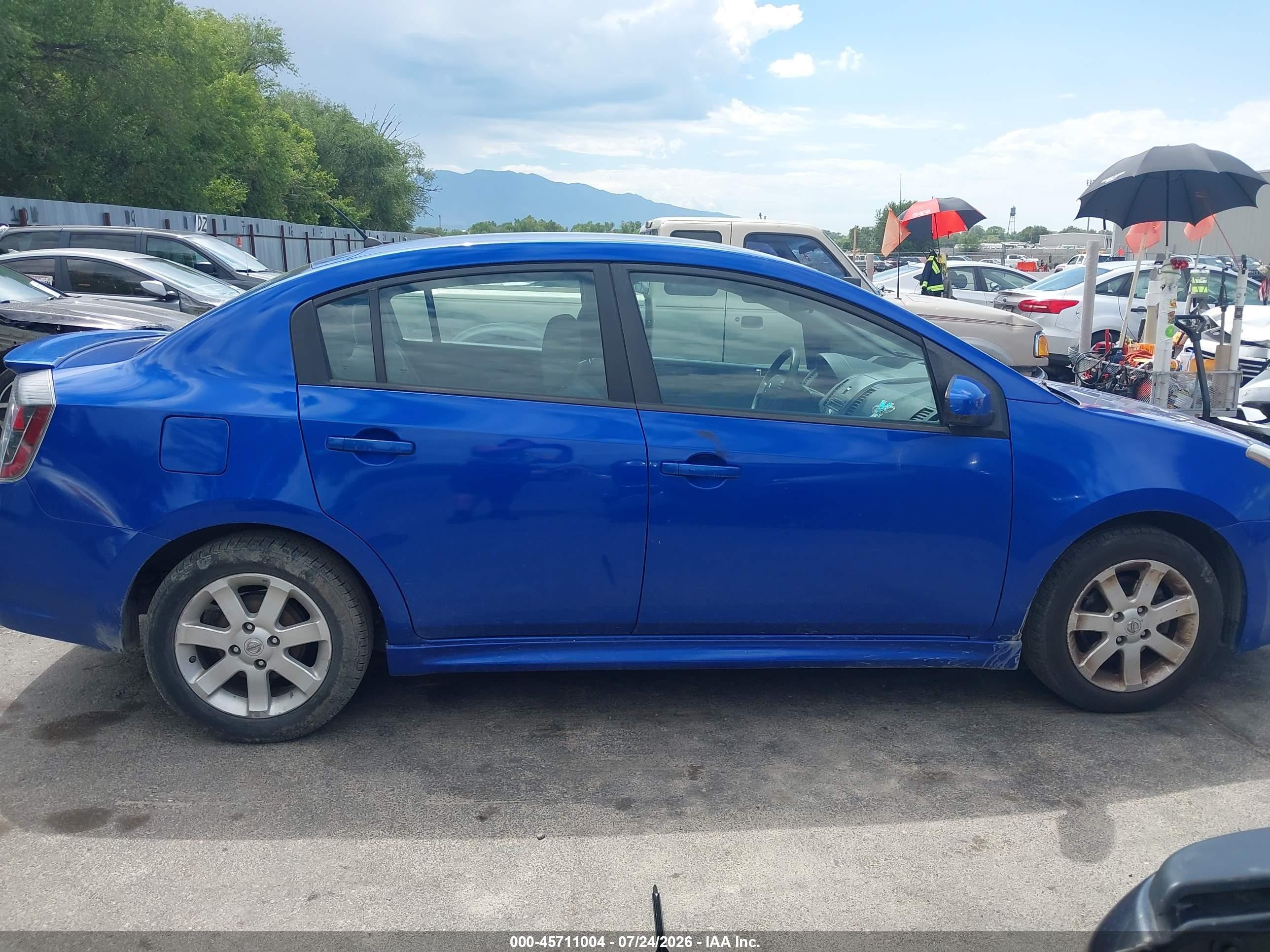 2012 Nissan Sentra 2.0 Sr Blue vin: 3N1AB6AP3CL637665