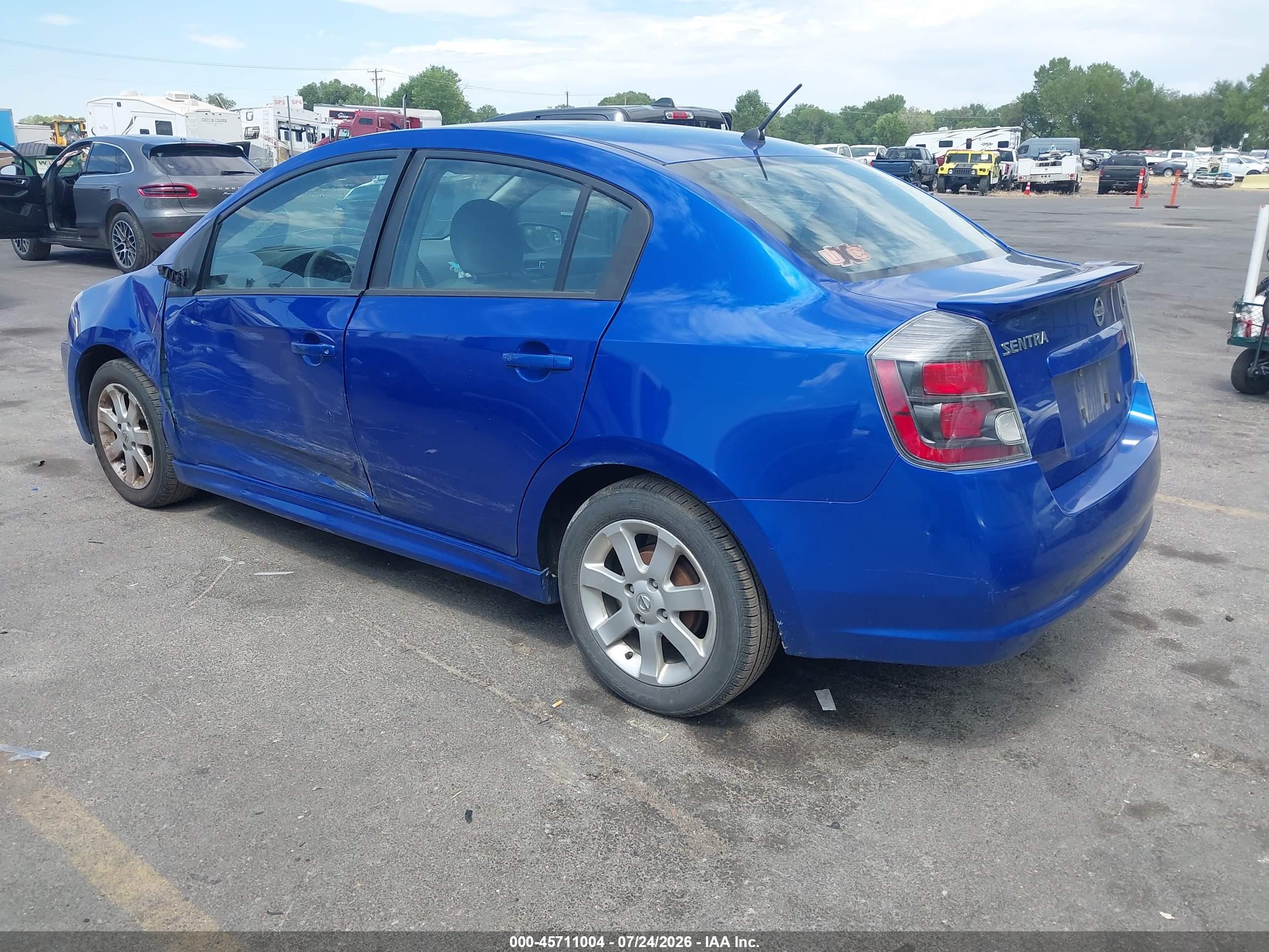 2012 Nissan Sentra 2.0 Sr Blue vin: 3N1AB6AP3CL637665
