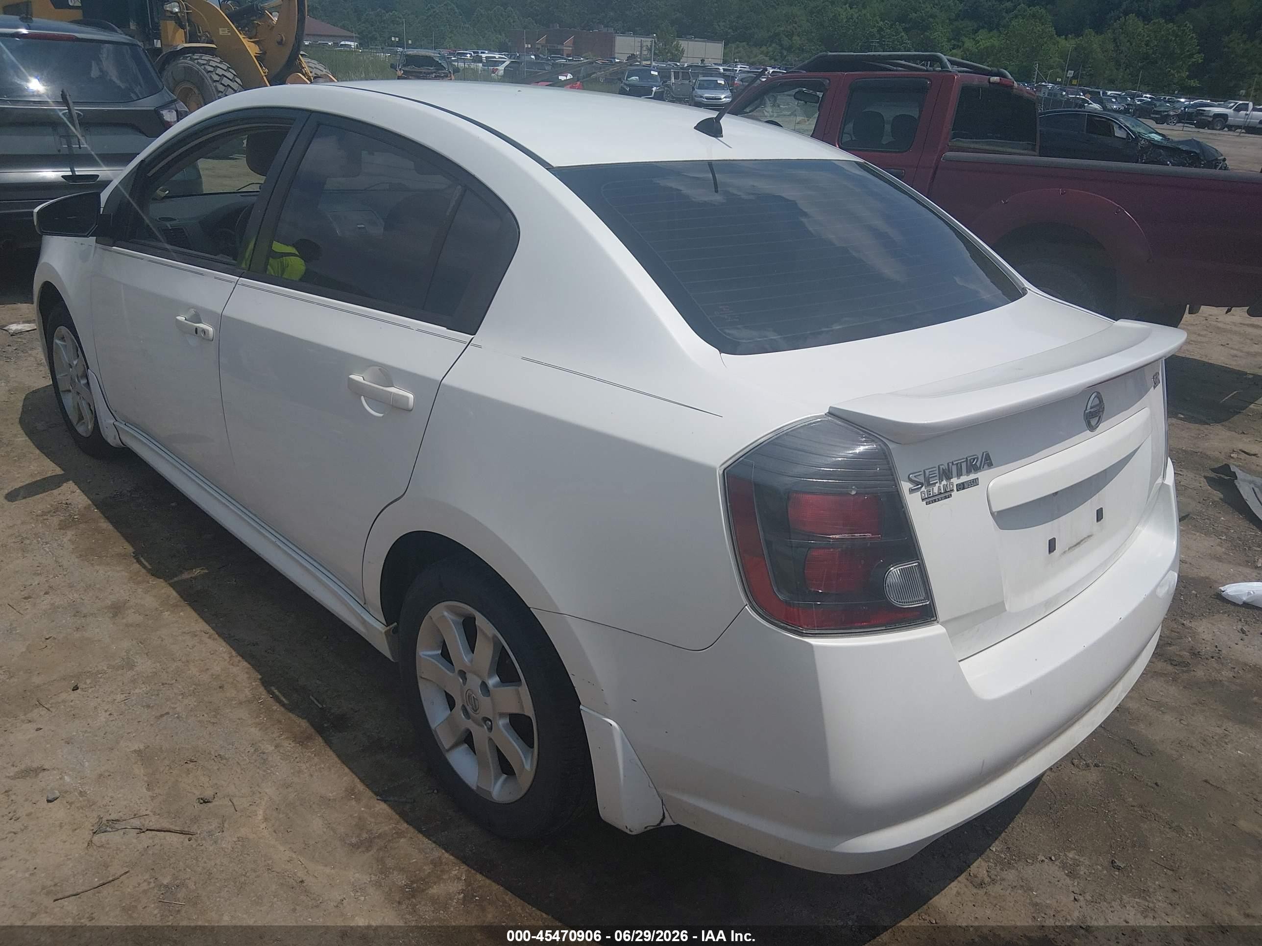 2012 Nissan Sentra 2.0 Sr White vin: 3N1AB6AP3CL644812