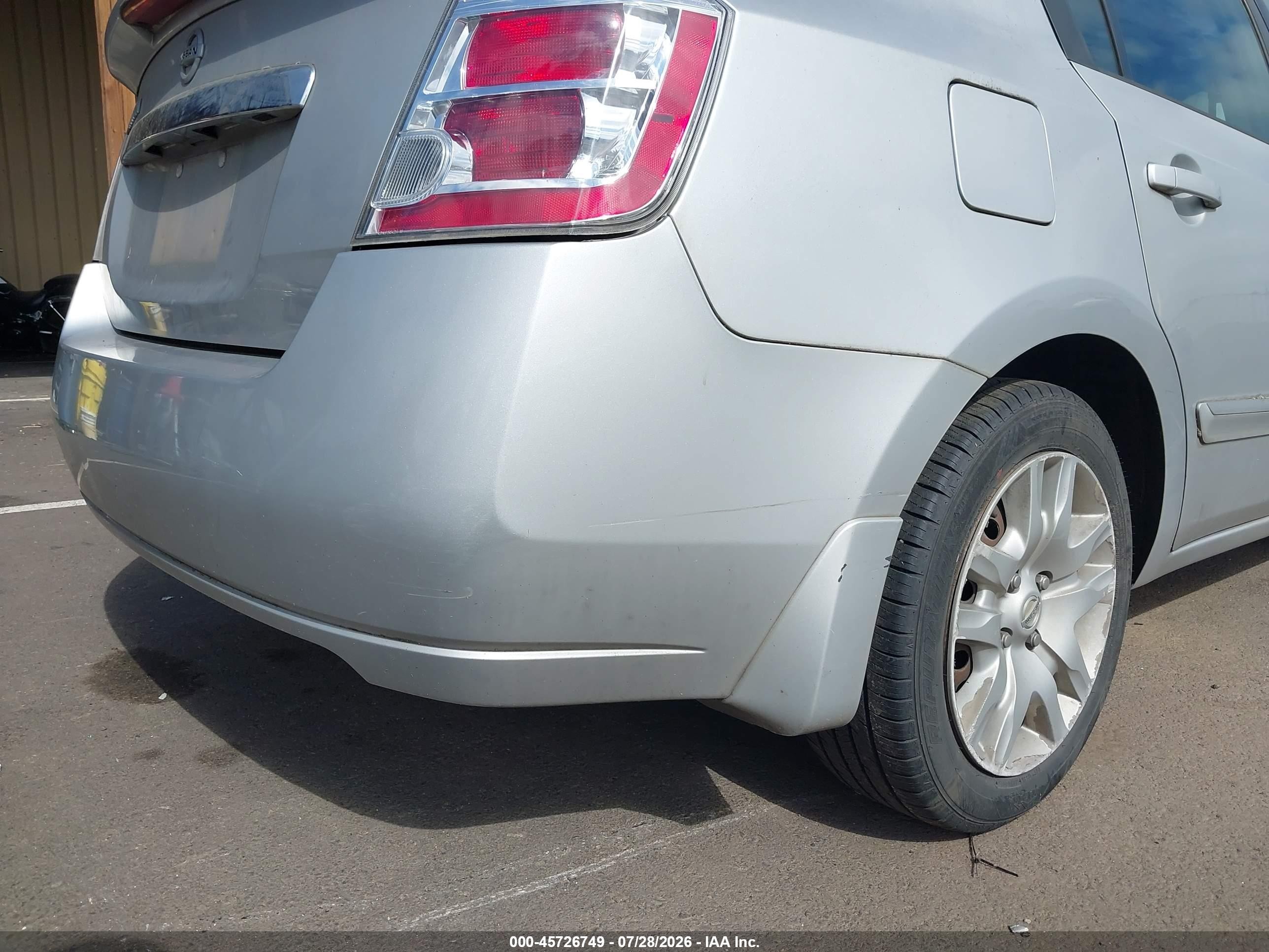 2012 Nissan Sentra 2.0 S Silver vin: 3N1AB6AP3CL645717
