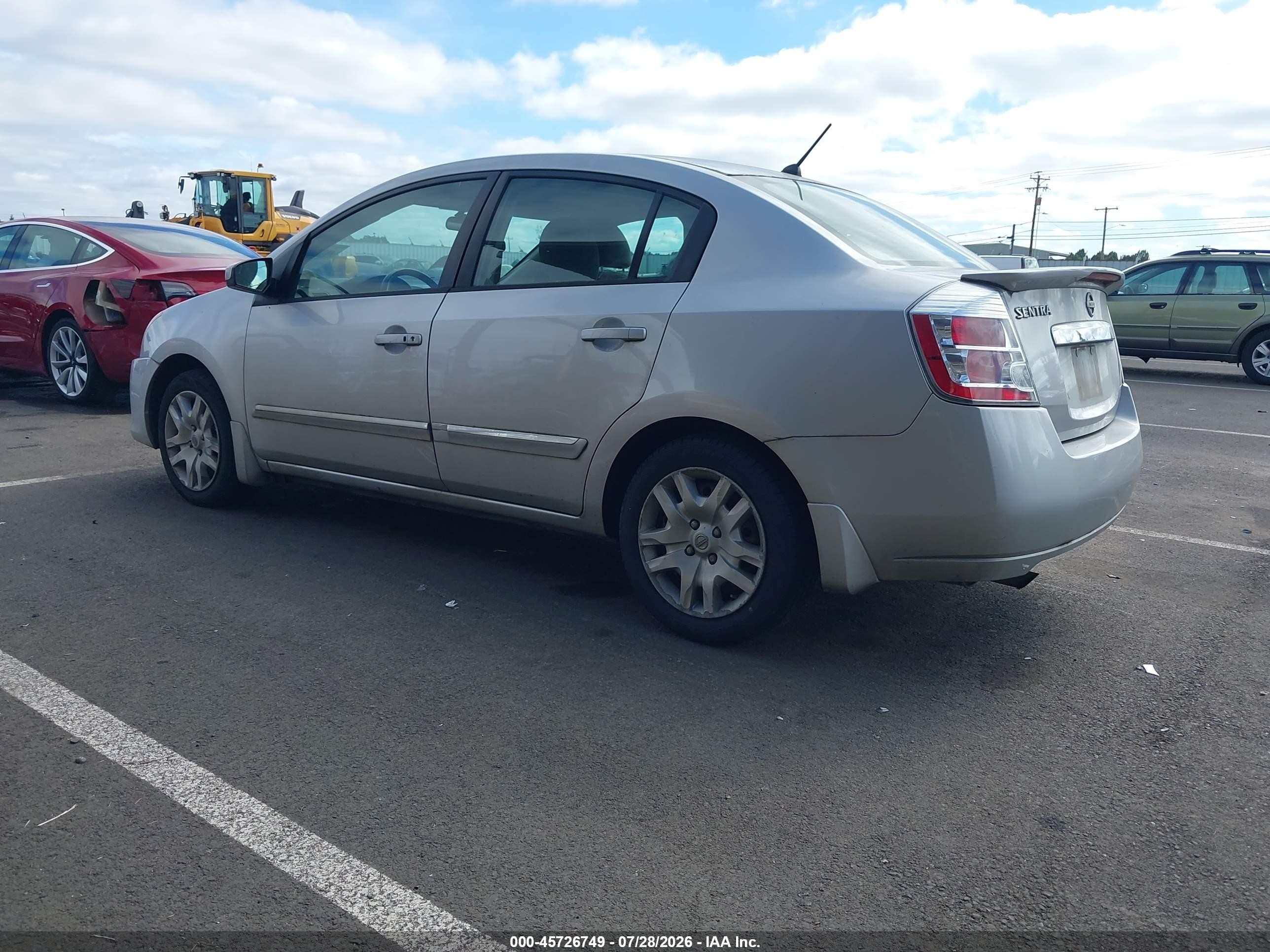 2012 Nissan Sentra 2.0 S Silver vin: 3N1AB6AP3CL645717