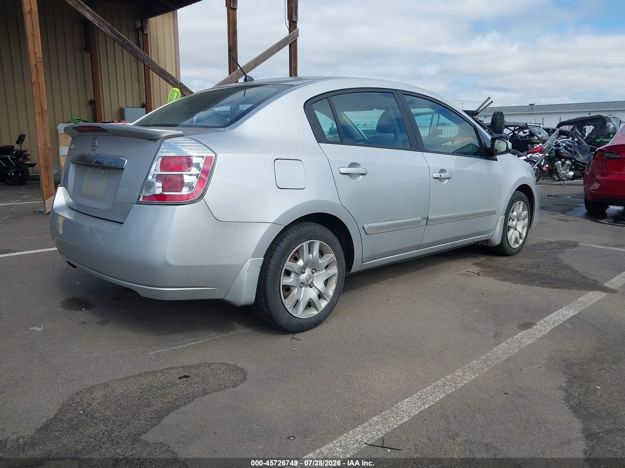 2012 Nissan Sentra 2.0 S Silver vin: 3N1AB6AP3CL645717
