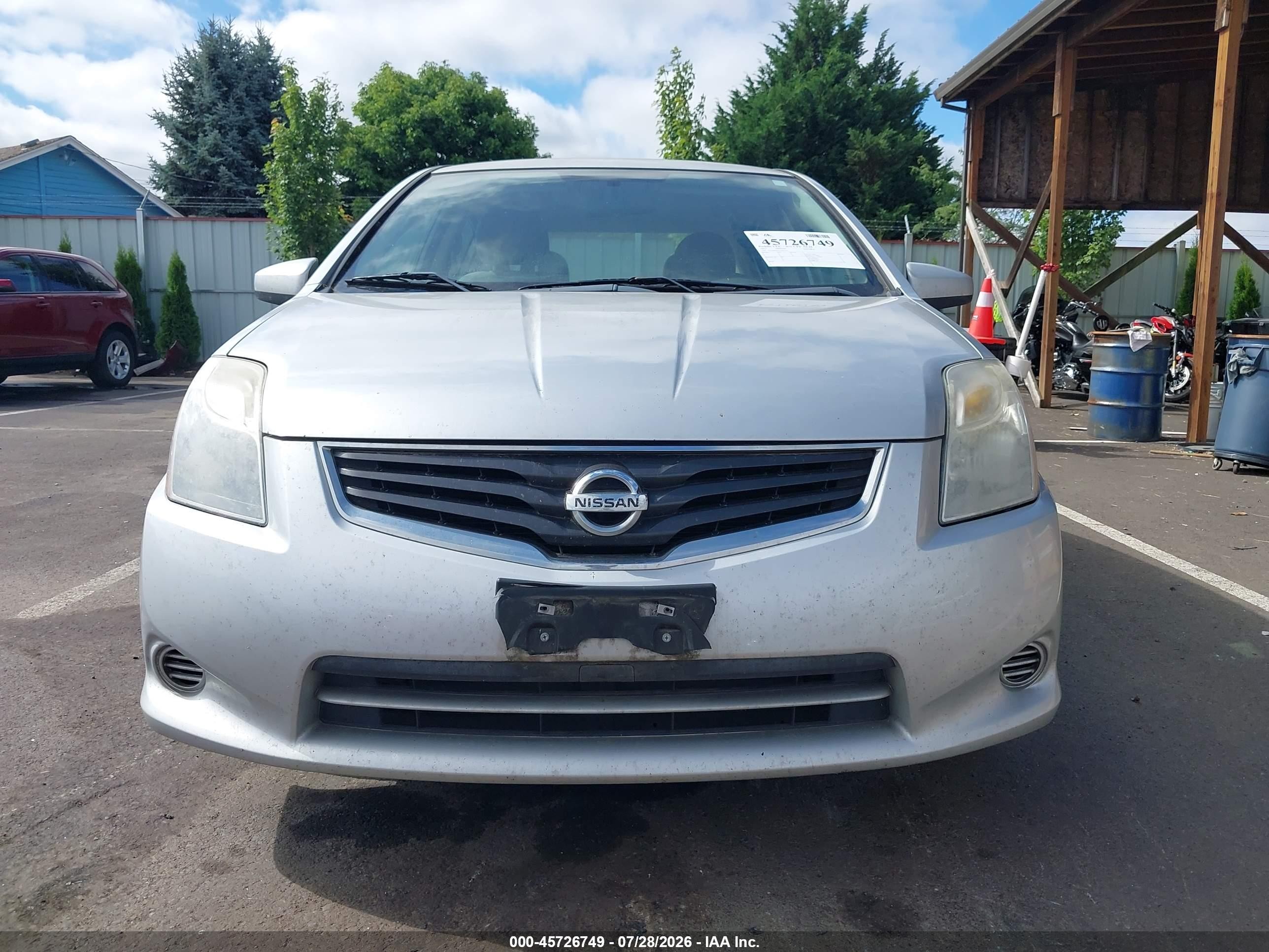 2012 Nissan Sentra 2.0 S Silver vin: 3N1AB6AP3CL645717