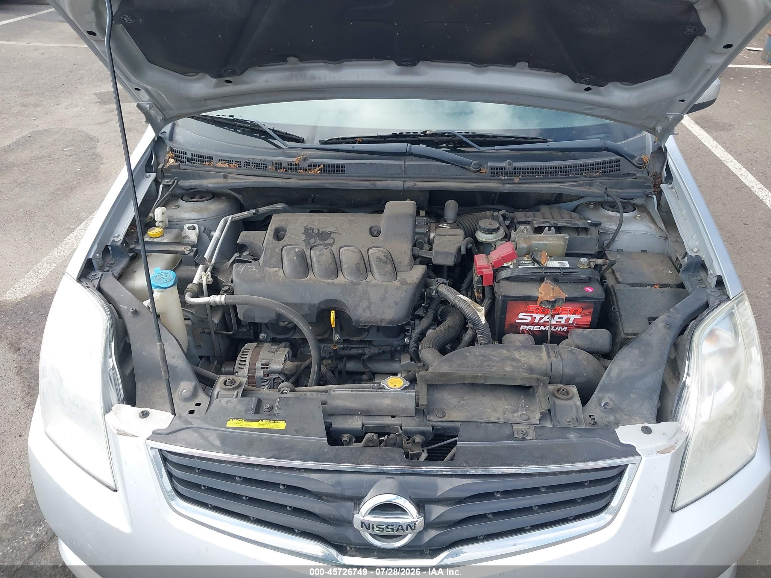 2012 Nissan Sentra 2.0 S Silver vin: 3N1AB6AP3CL645717