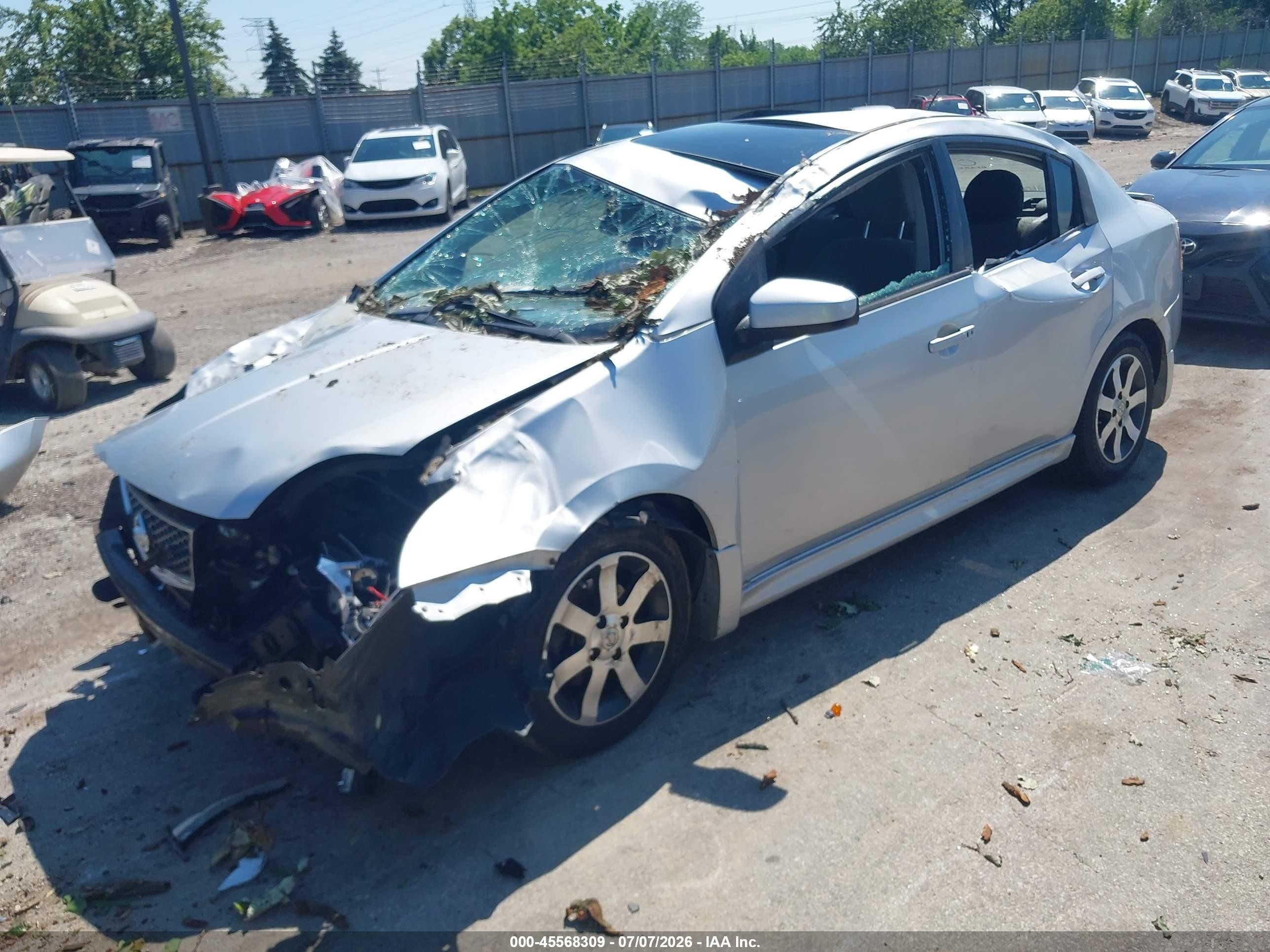2012 Nissan Sentra 2.0 Sr Silver vin: 3N1AB6AP3CL647211