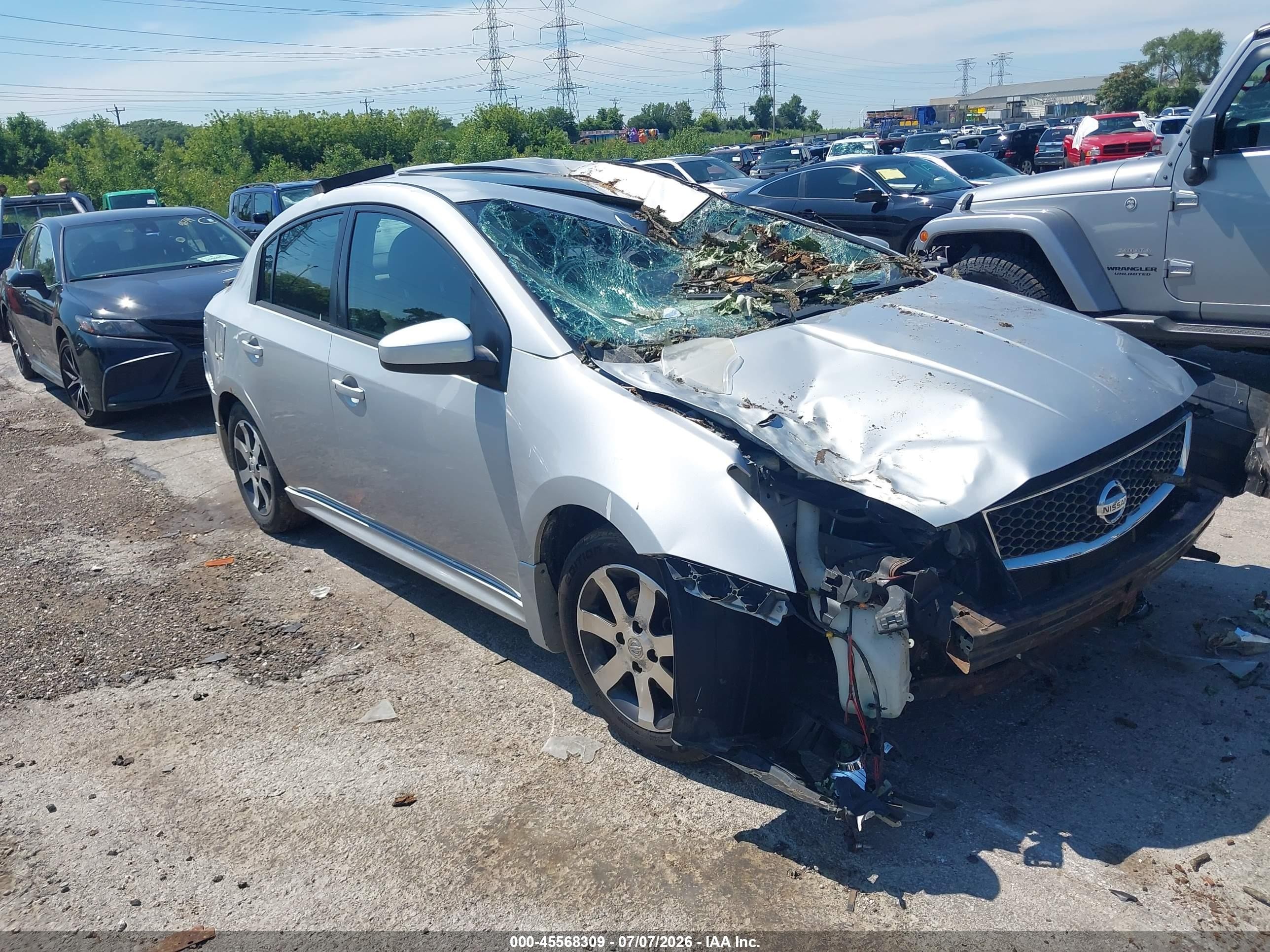 2012 Nissan Sentra 2.0 Sr Silver vin: 3N1AB6AP3CL647211