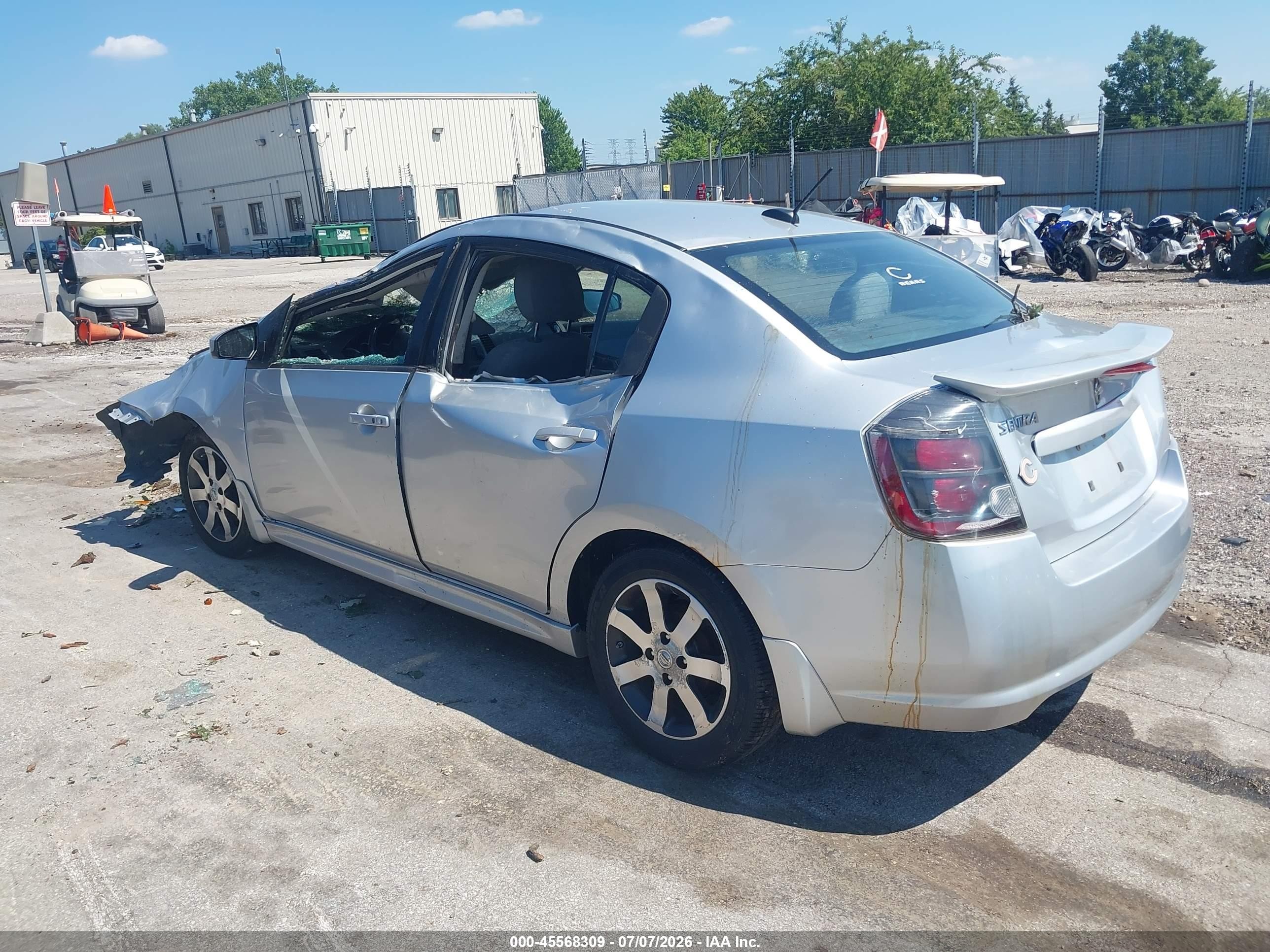 2012 Nissan Sentra 2.0 Sr Silver vin: 3N1AB6AP3CL647211