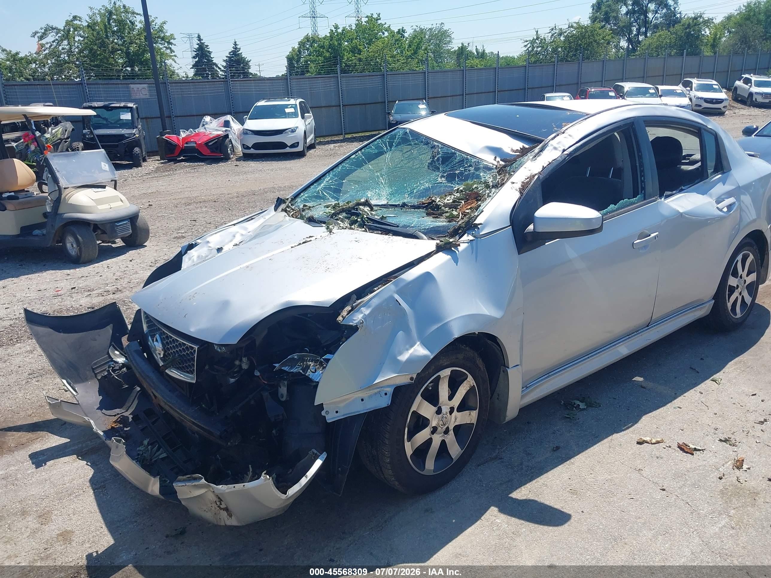 2012 Nissan Sentra 2.0 Sr Silver vin: 3N1AB6AP3CL647211