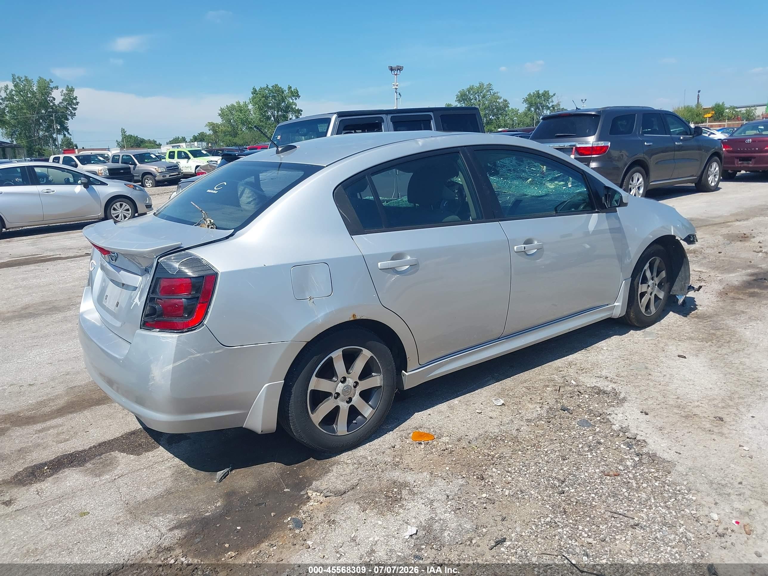 2012 Nissan Sentra 2.0 Sr Silver vin: 3N1AB6AP3CL647211