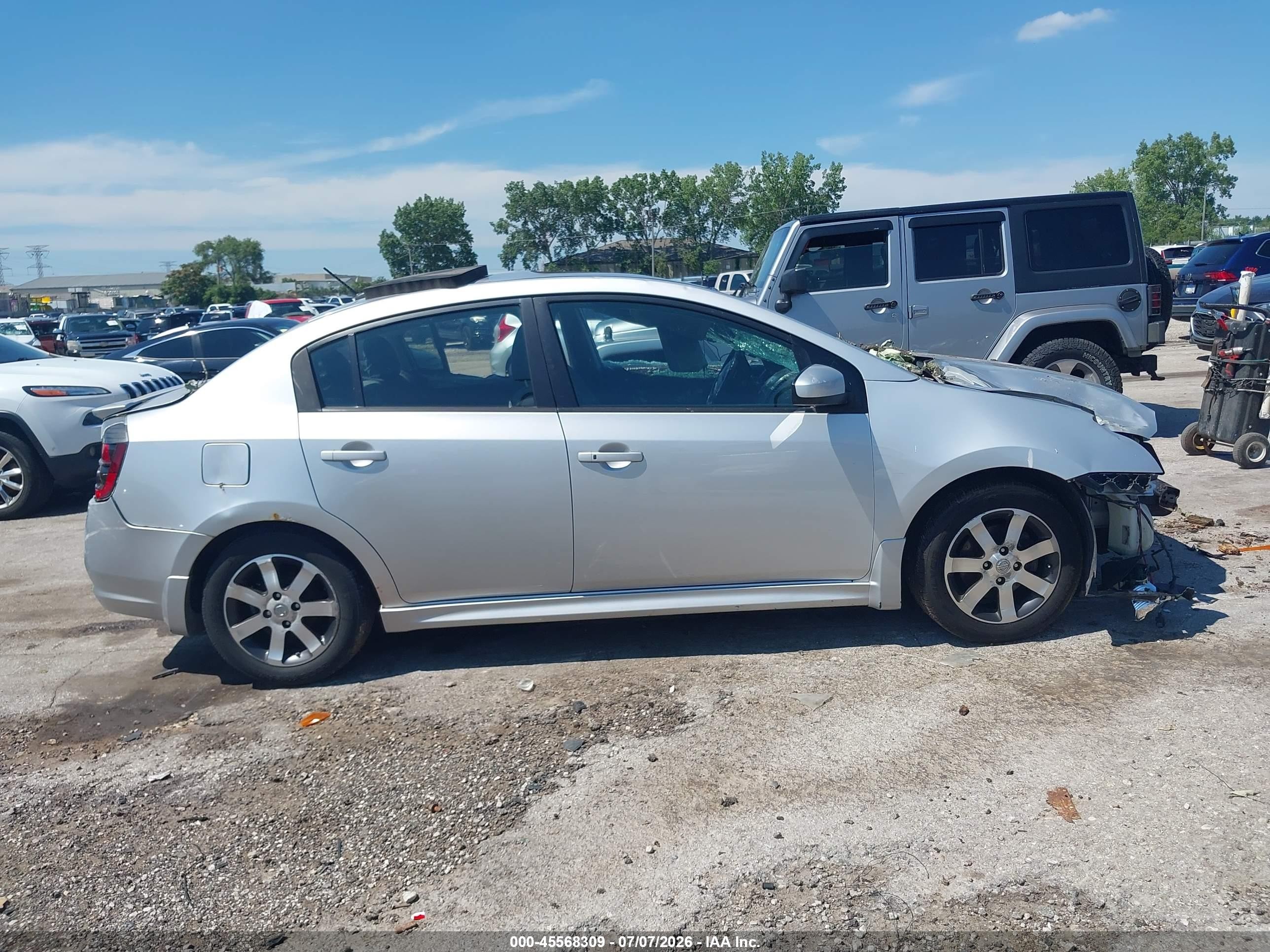 2012 Nissan Sentra 2.0 Sr Silver vin: 3N1AB6AP3CL647211