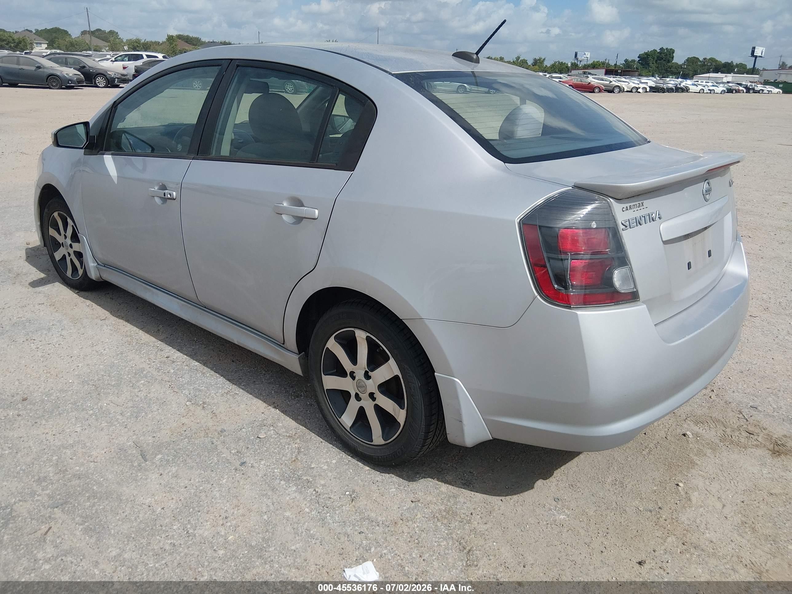 2012 Nissan Sentra 2.0 Sr Silver vin: 3N1AB6AP3CL648634