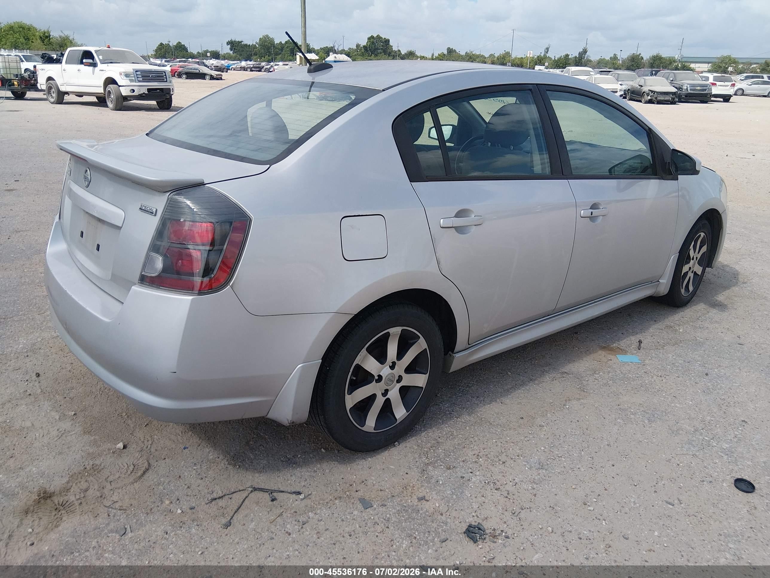 2012 Nissan Sentra 2.0 Sr Silver vin: 3N1AB6AP3CL648634
