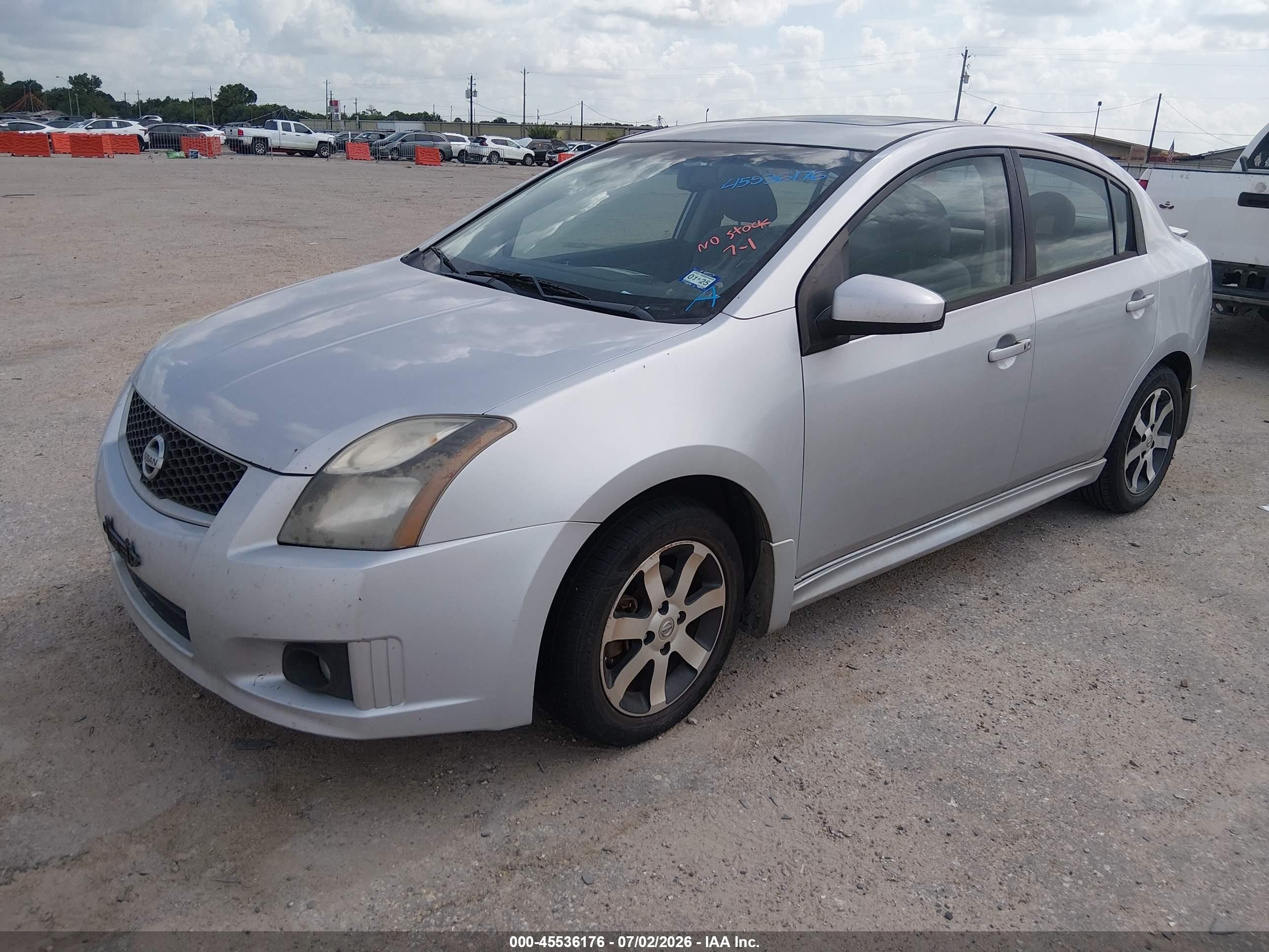 2012 Nissan Sentra 2.0 Sr Silver vin: 3N1AB6AP3CL648634