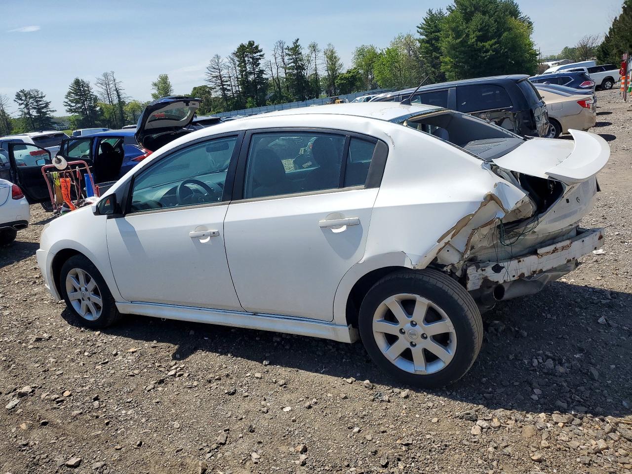 2012 Nissan Sentra 2.0 White vin: 3N1AB6AP3CL650268