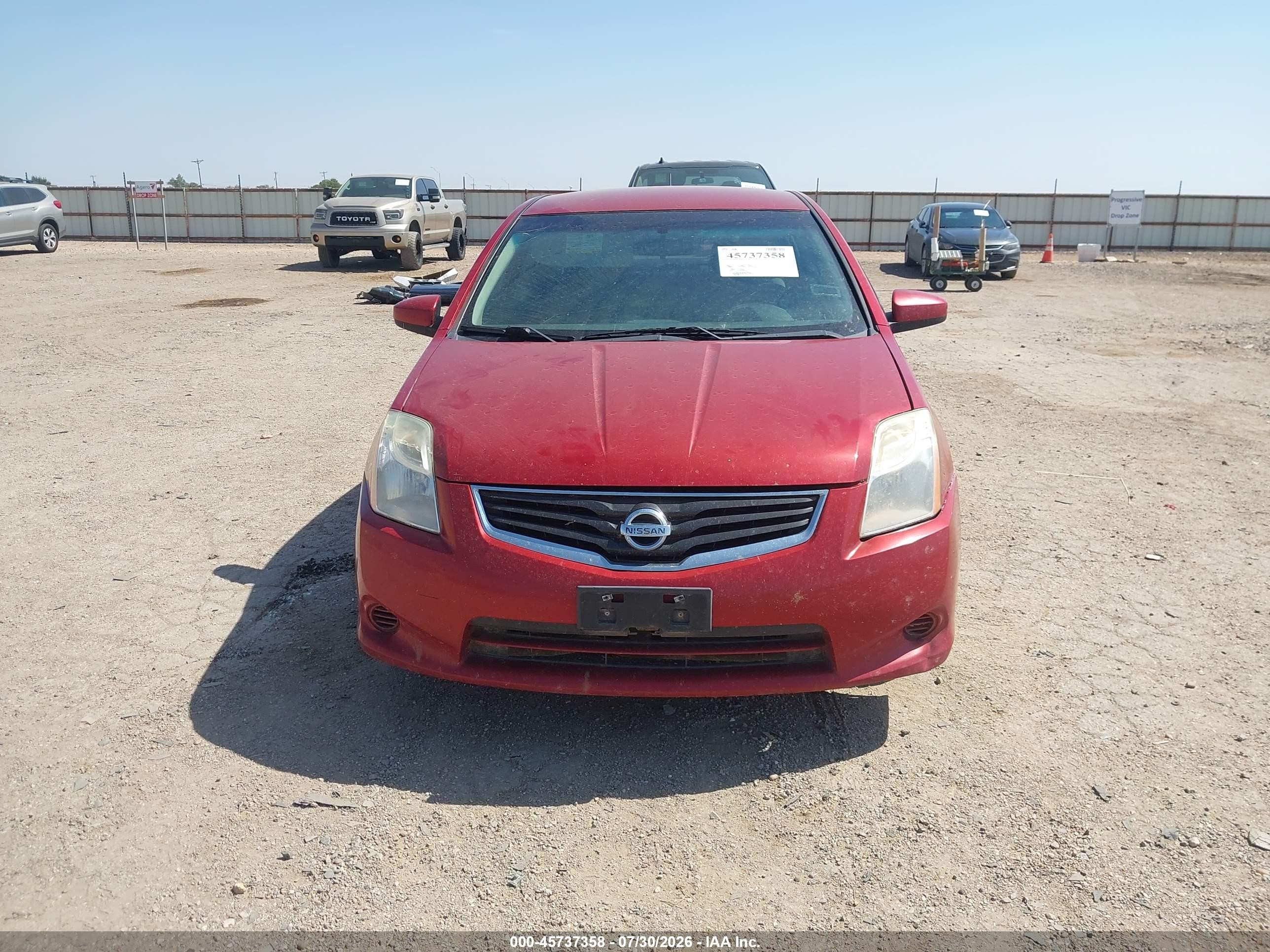2012 Nissan Sentra 2.0 S Red vin: 3N1AB6AP3CL661884