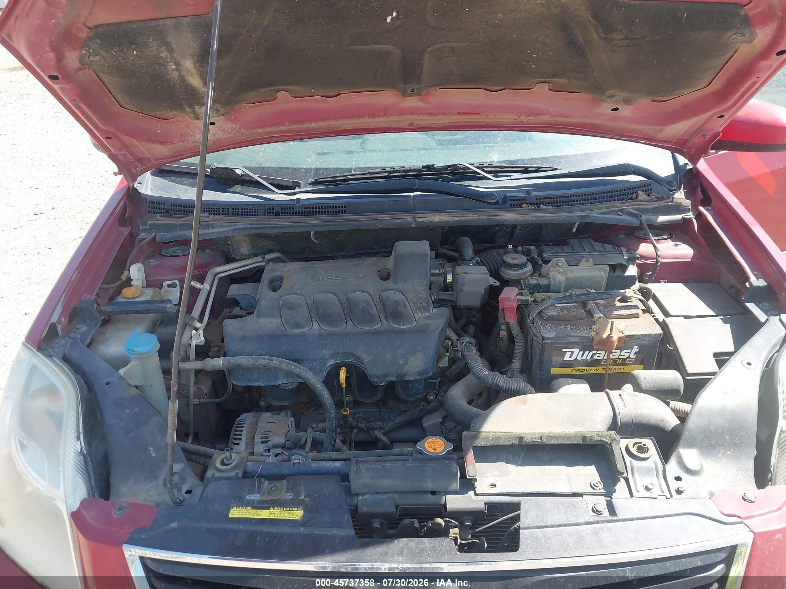 2012 Nissan Sentra 2.0 S Red vin: 3N1AB6AP3CL661884