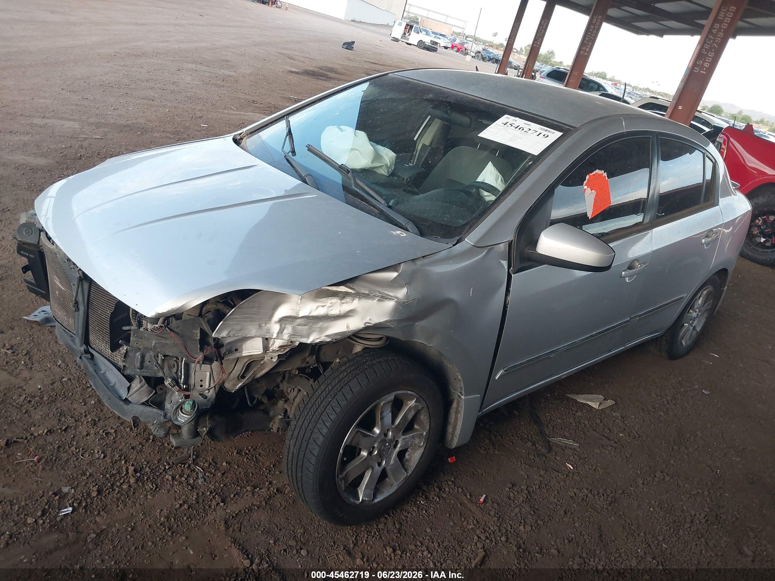2012 Nissan Sentra 2.0 S Серый vin: 3N1AB6AP3CL679026
