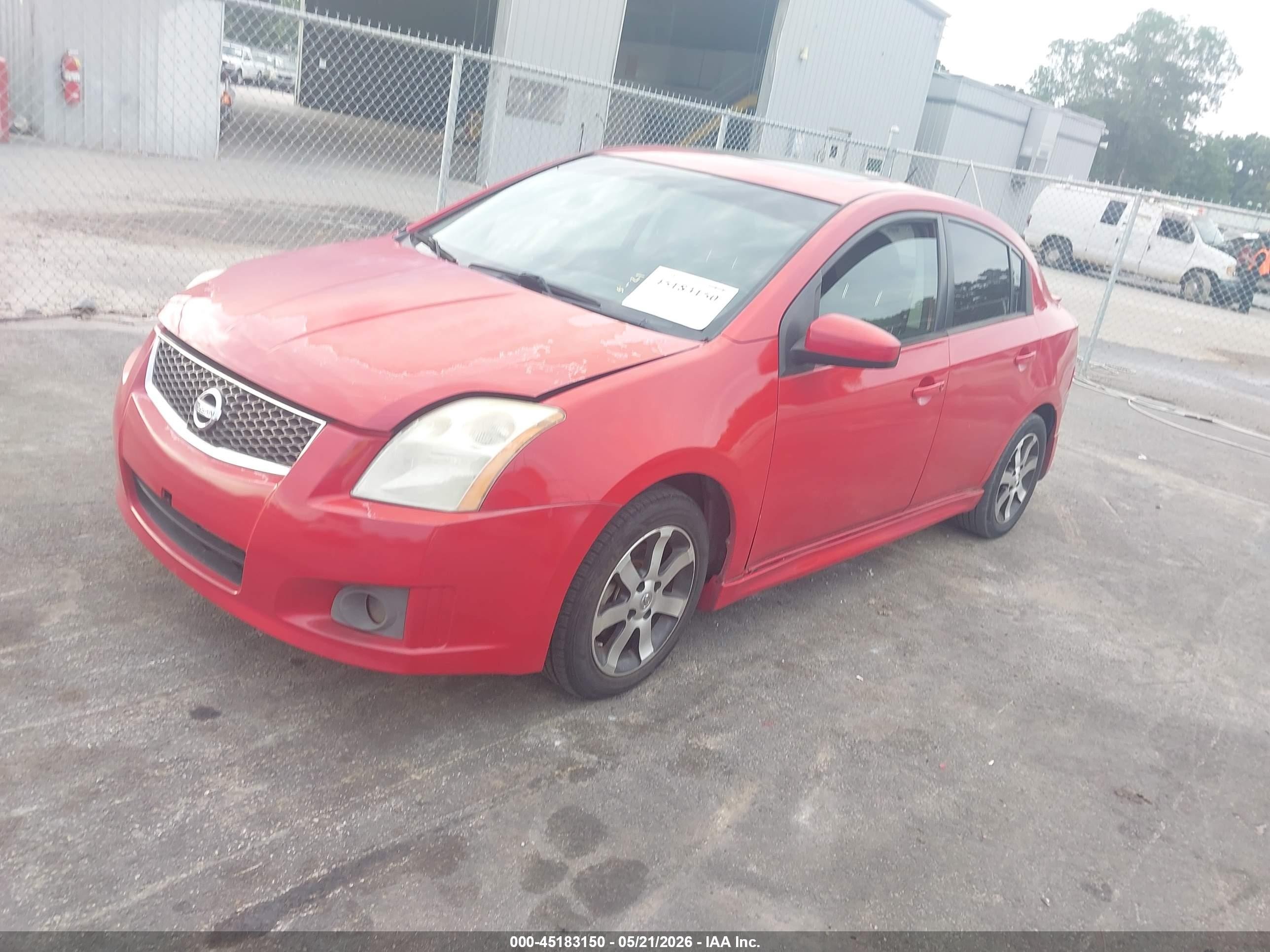2012 Nissan Sentra 2.0 Sr Red vin: 3N1AB6AP3CL685991